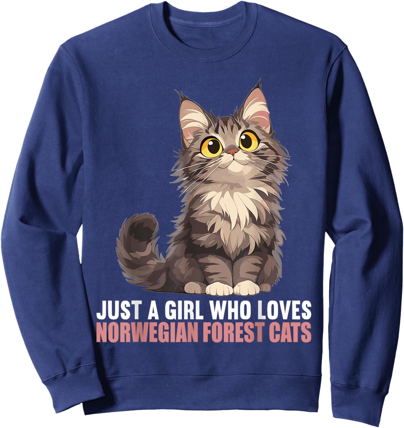 Norwegian Forest Cats Norwegian Forest Cat Sweatshirt - Sweatshirt | Navy