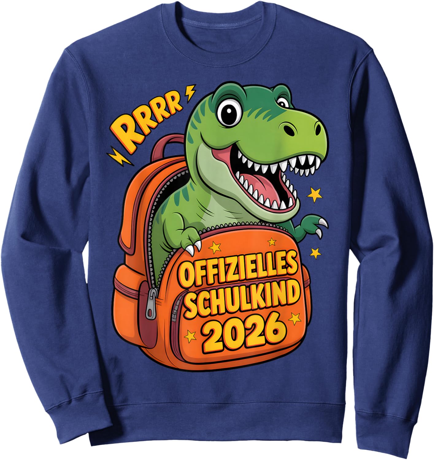 Schulkind 2026 Dino T-Rex – Einschulung Geschenk für Jungen Sweatshirt - Sweatshirt | Navy