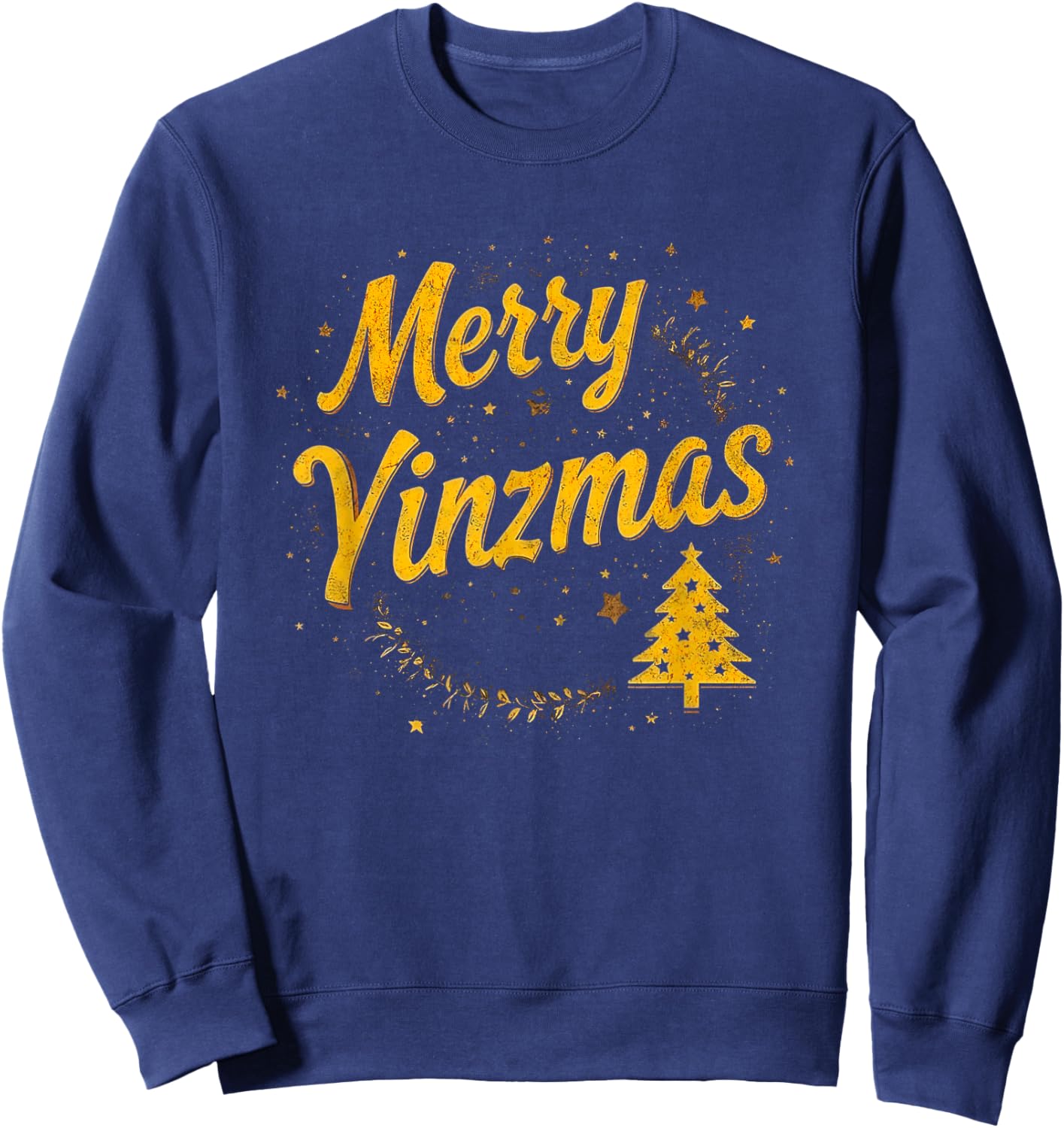 Merry Yinzmas Christmas Tree Yinzer Sweatshirt - Sweatshirt | Navy