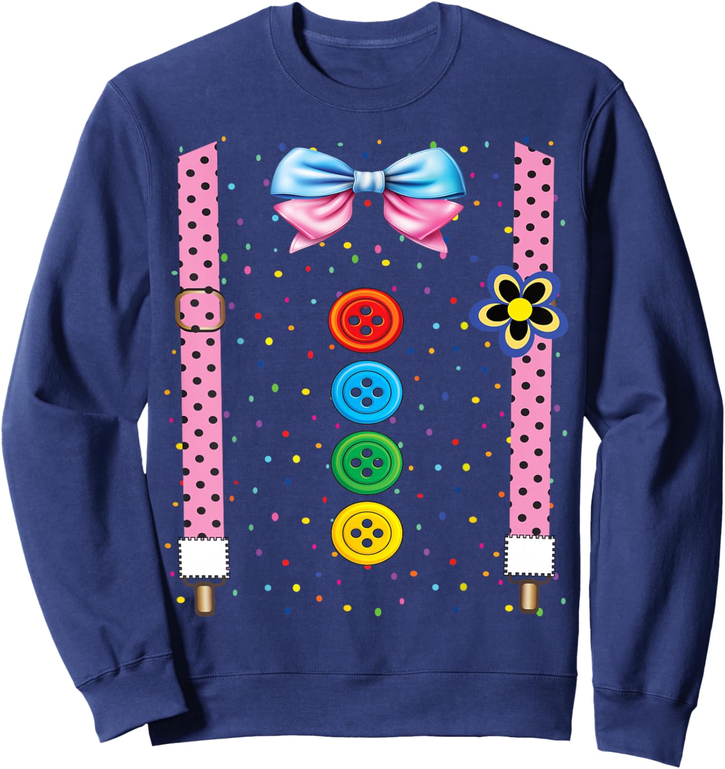 Clown Carnival Costume Clown Costume Clown Fancy Dress Sweatshirt - Sweatshirt | Navy