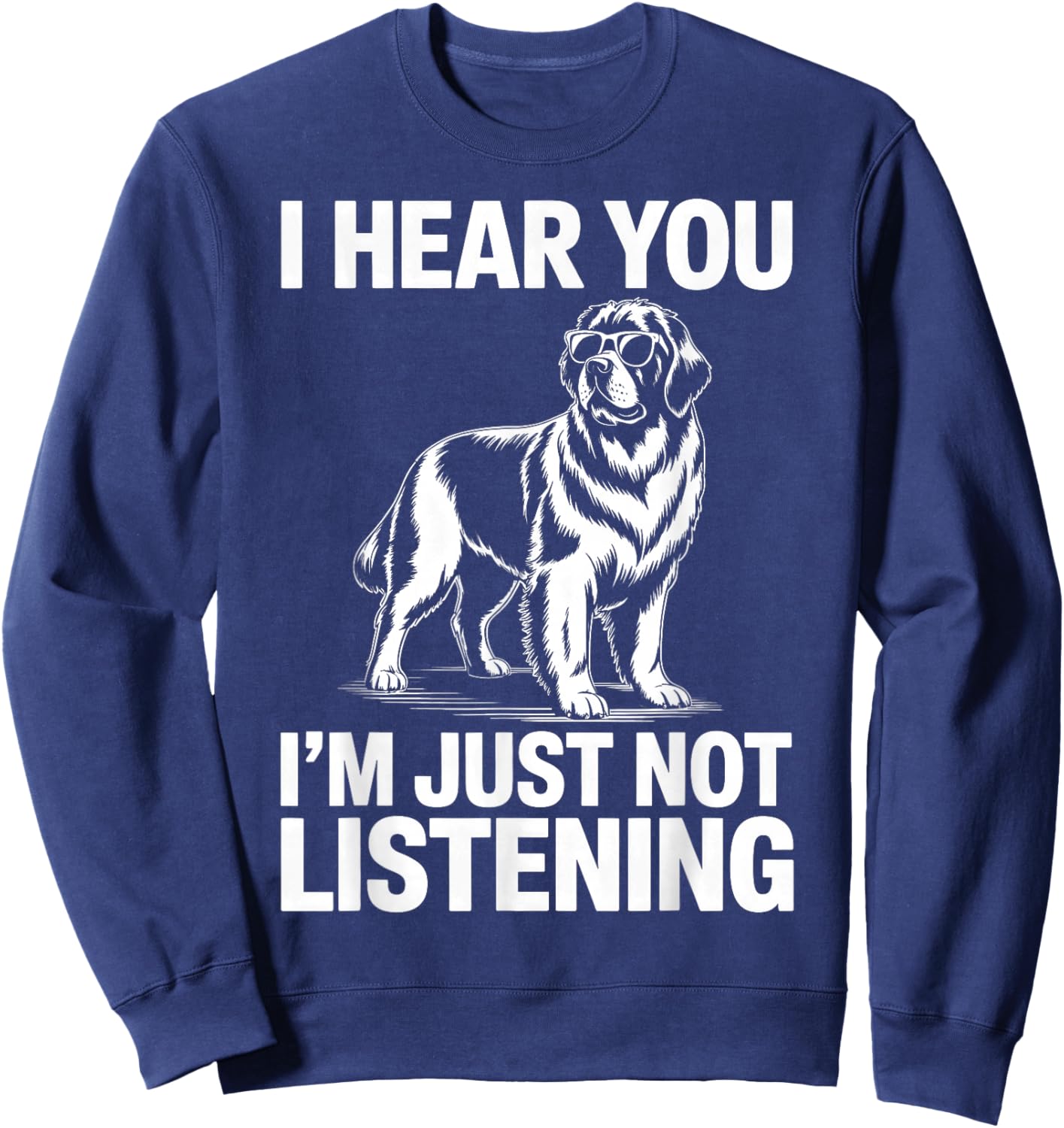 Terre-Neuve Chien Drôle Terre-Neuve Sweatshirt - Sweatshirt | Navy