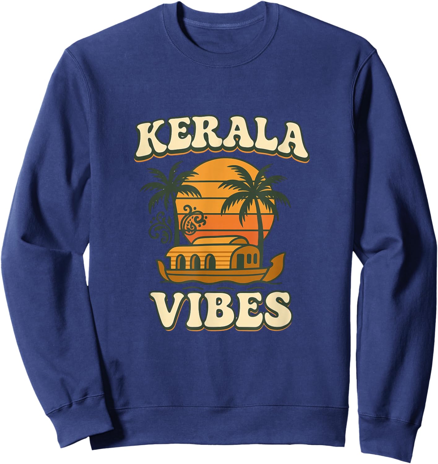 Kerala Vibes Retro Design Sweatshirt - Sweatshirt | Navy