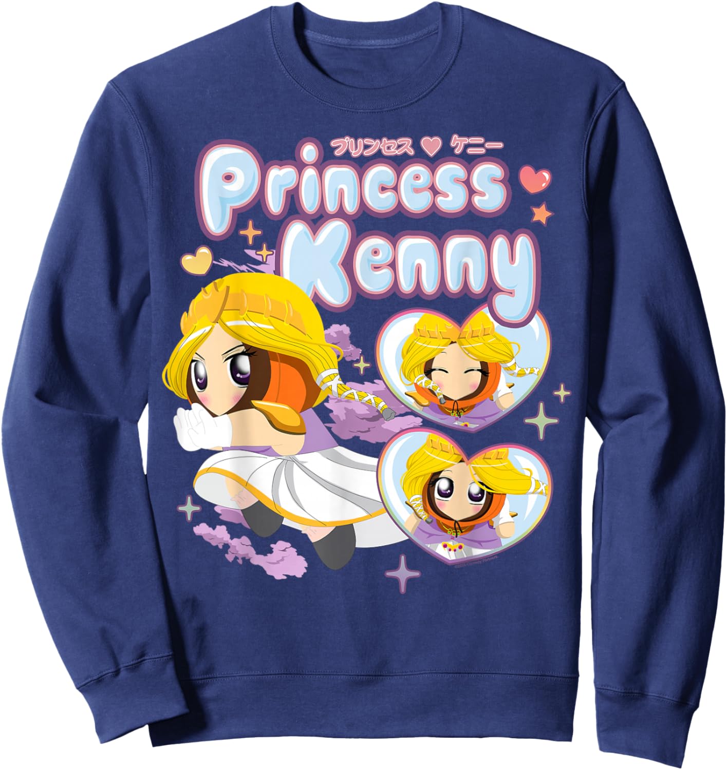 South Park Princess Kenny Anime Kawaii Chibi Style Sweatshirt - Sweatshirt | Navy