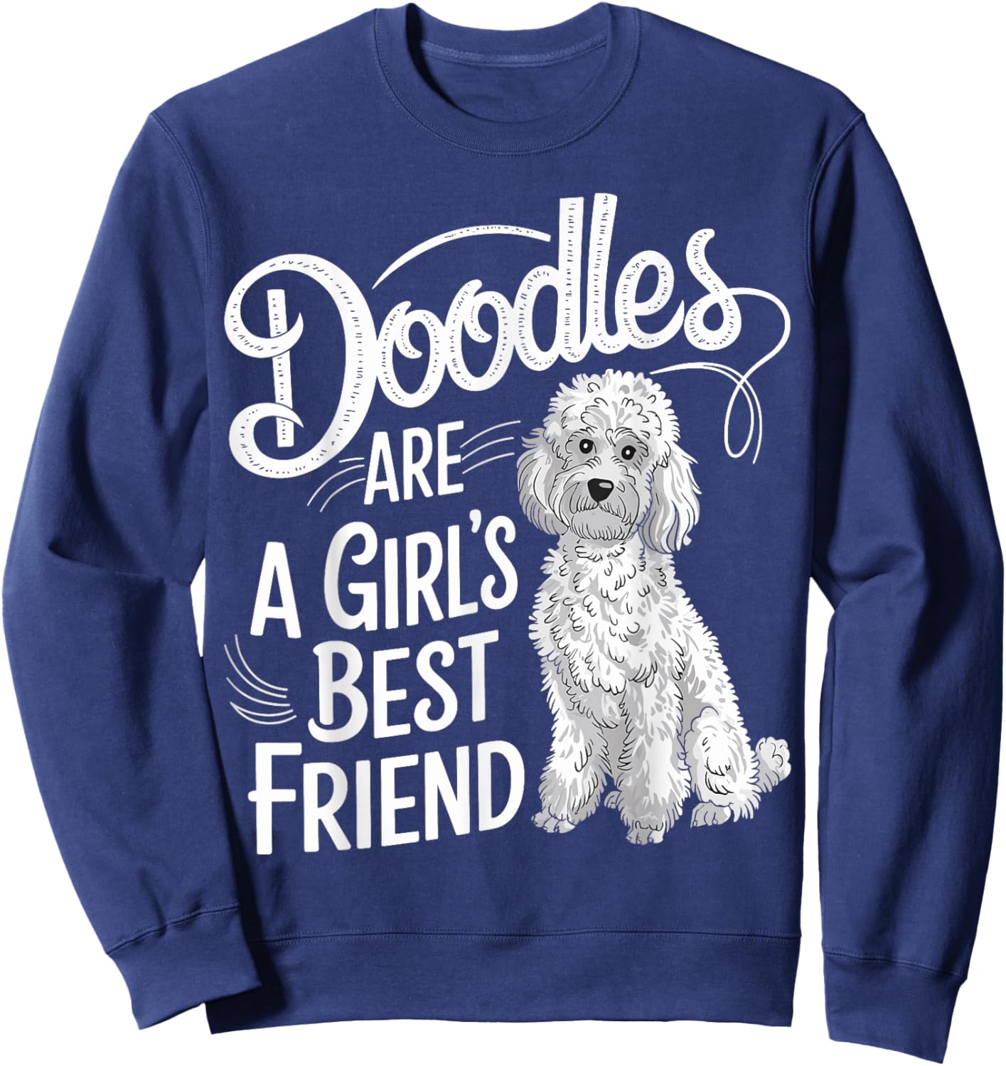 Doodles Funny Golden Labradoodle Doodle Sweatshirt - Sweatshirt | Navy