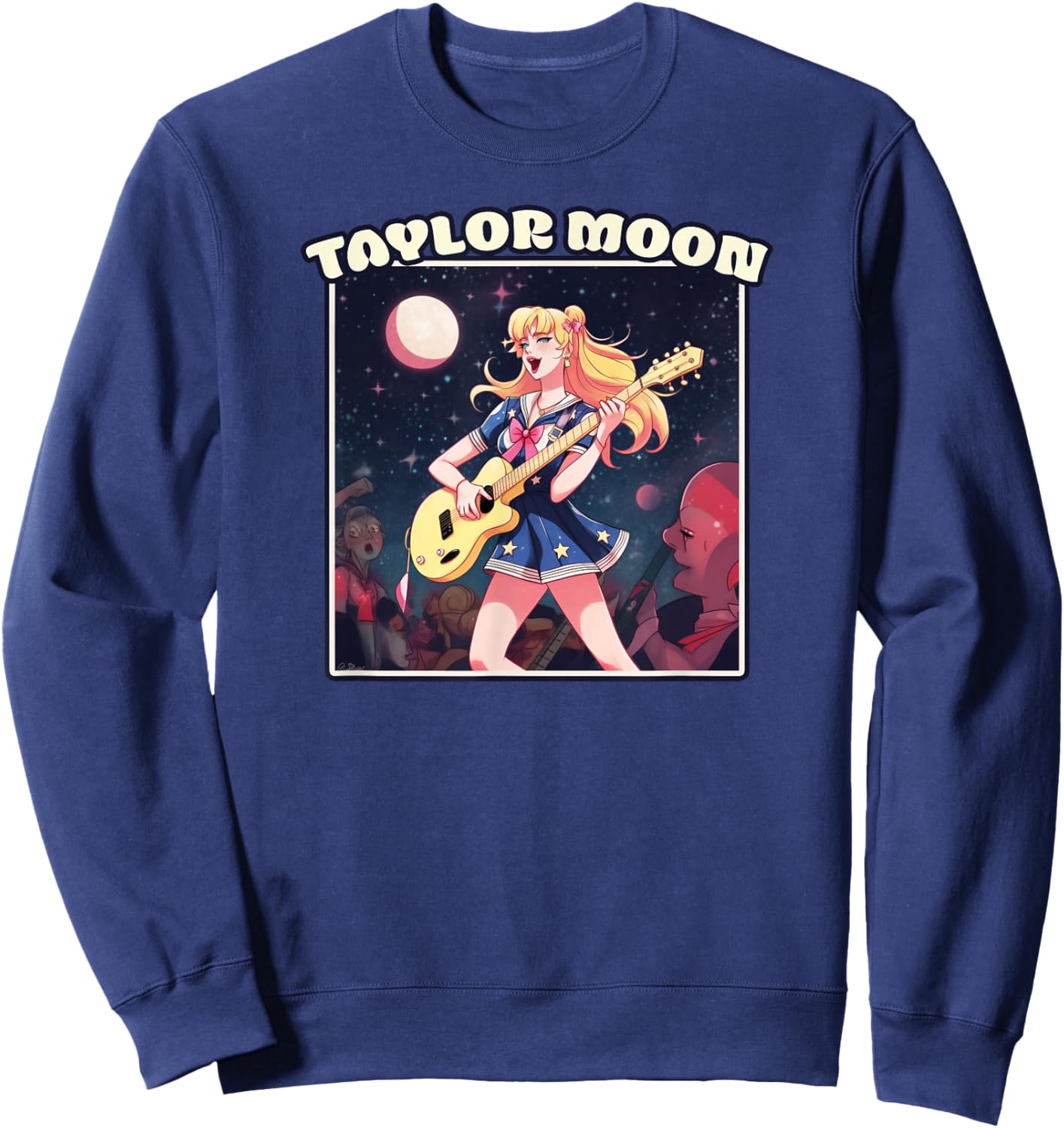 Awesome Taylor Moon | Parody | Rockstar Anime Sweatshirt - Sweatshirt | Navy