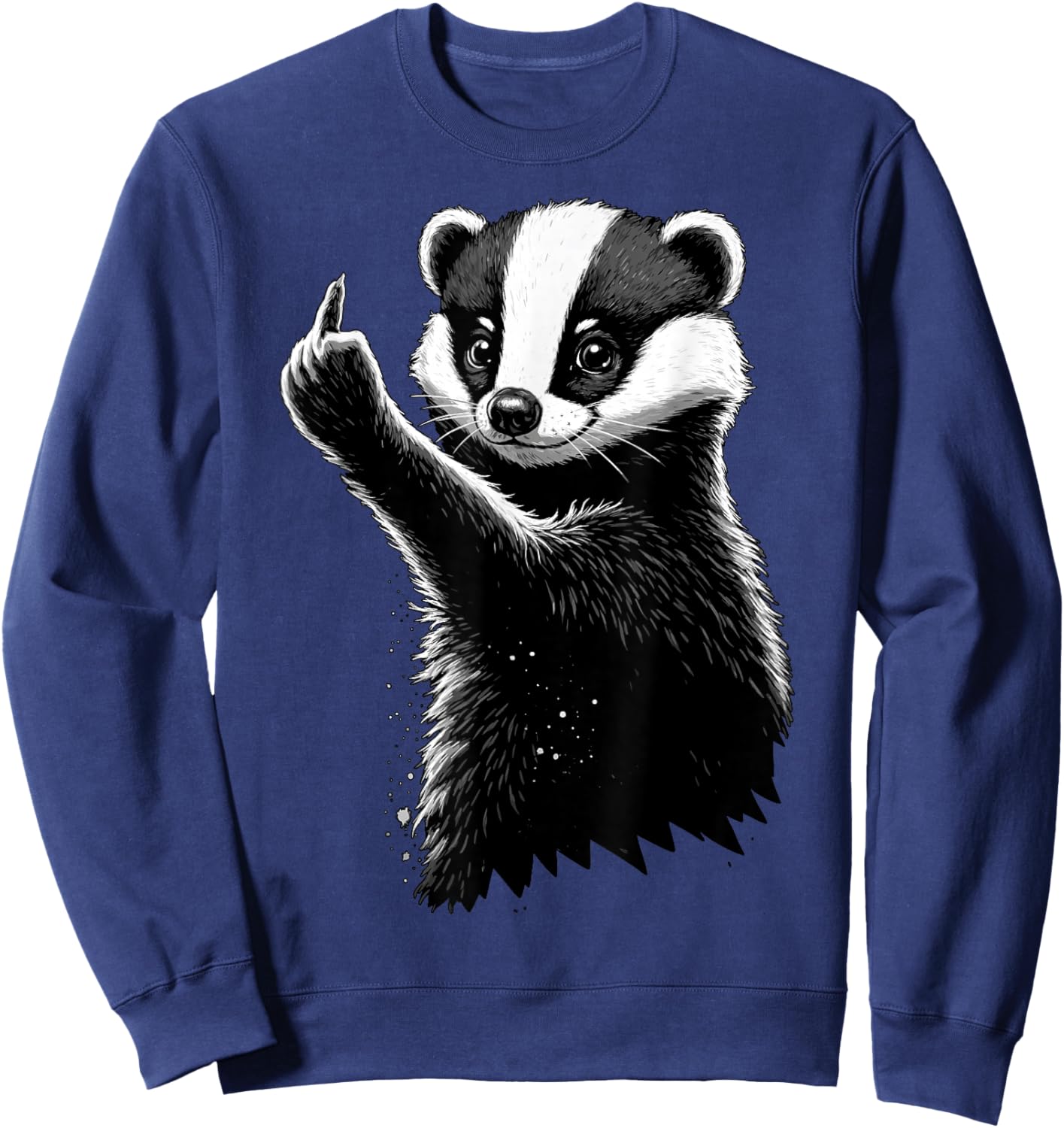 Cheeky Dachs Mid-Finger Angry X Angry Badger Sweatshirt - Sweatshirt | Navy