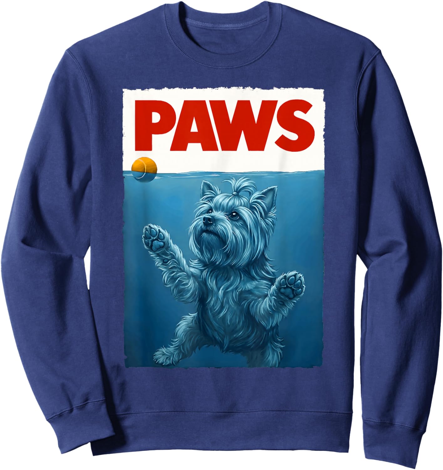 Cute Yorkshire Terrier Dog Yorkie Mom Funny Yorkie Sweatshirt - Sweatshirt | Navy