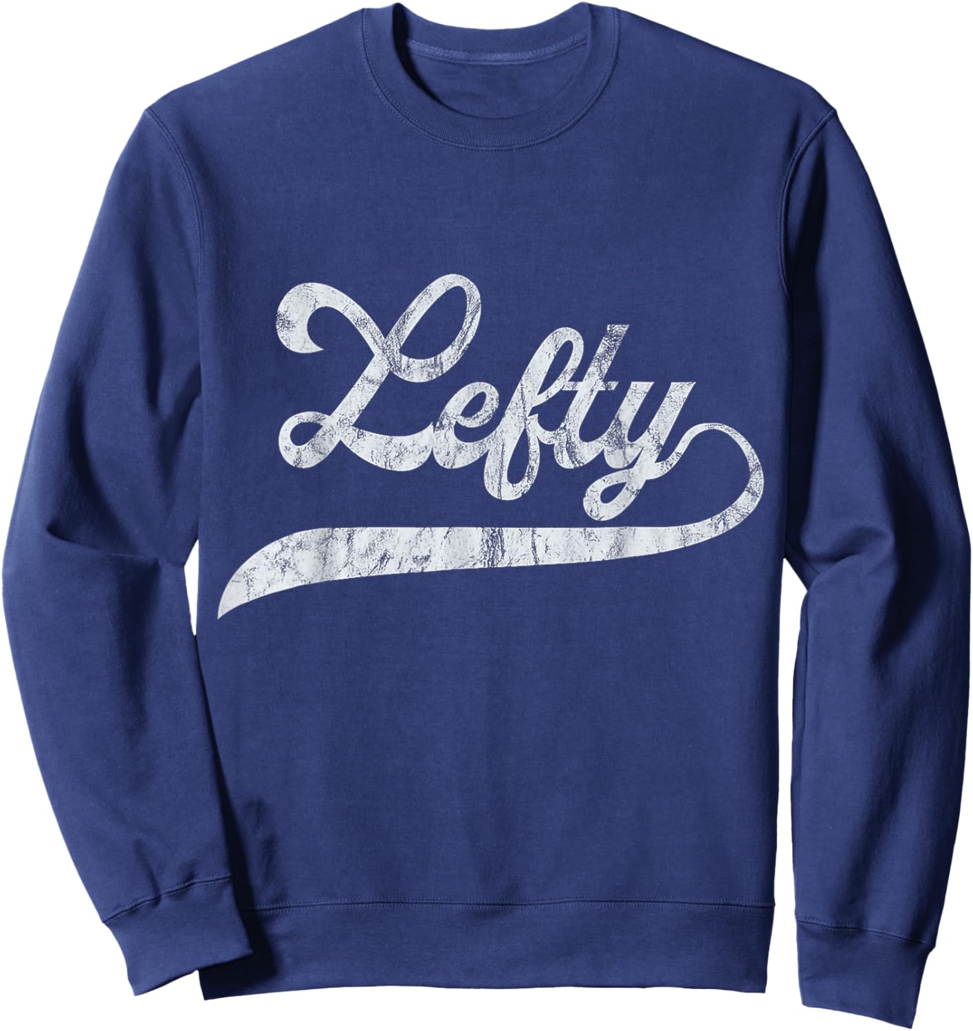 Lefty Left Handed Pride Southpaw Softball Script Sweatshirt - Sweatshirt | Navy