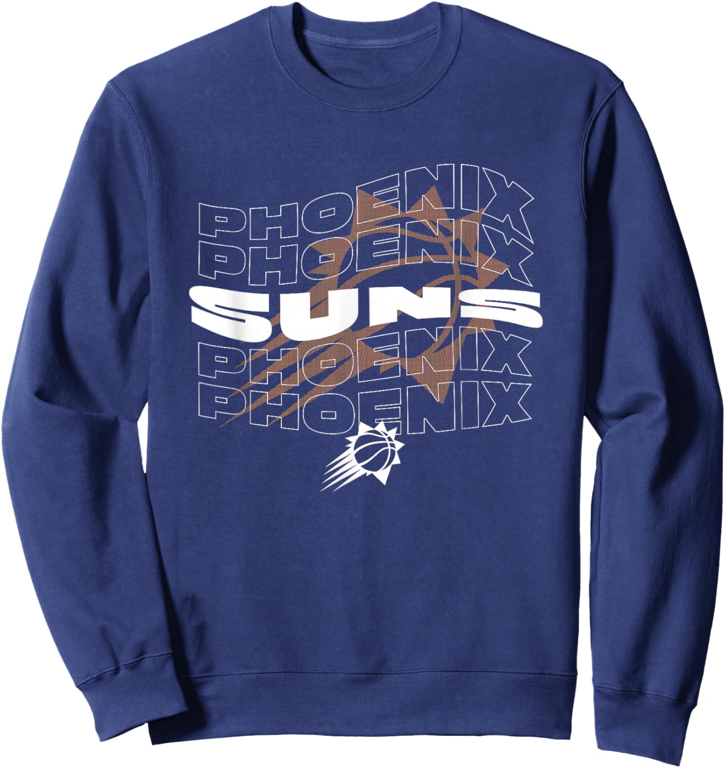 NBA Phoenix Suns Wave Outline Team Logo Sweatshirt - Sweatshirt | Navy