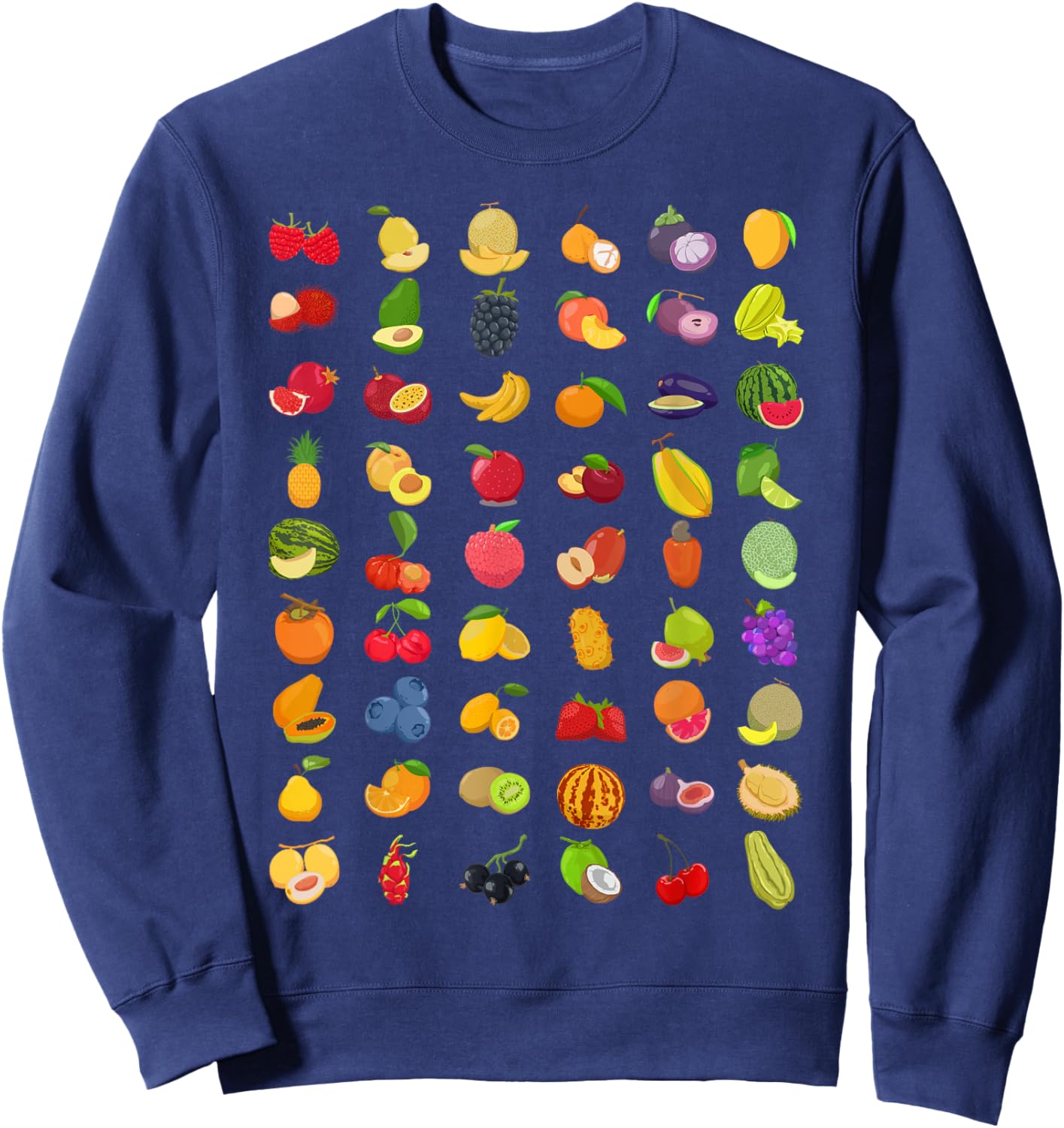 Many Different Fruits Sweatshirt - Sweatshirt | Navy