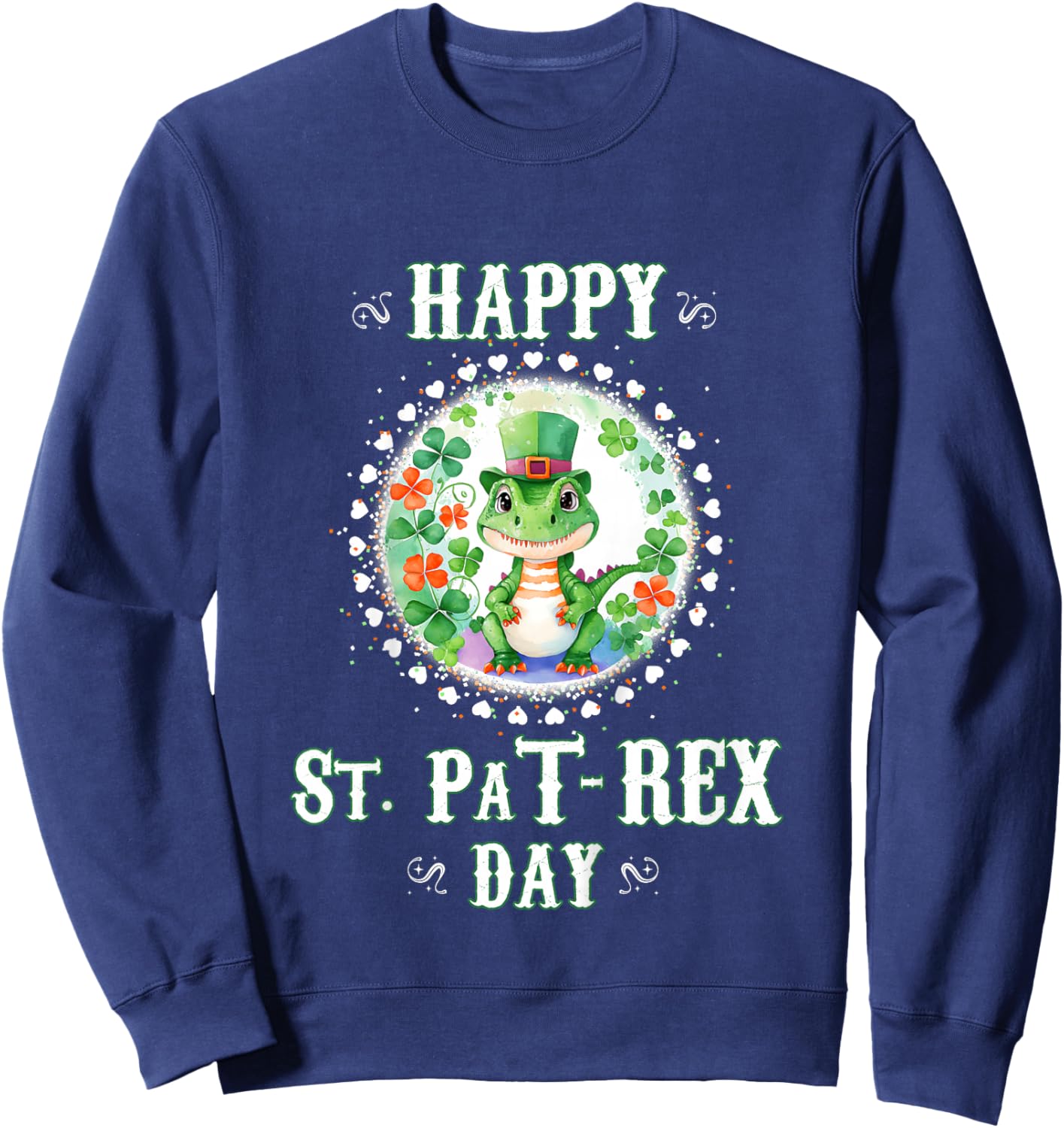 Enfant Joyeux Saint-Pat Trex Dinosaur la Saint-Patrick Sweatshirt - Sweatshirt | Navy