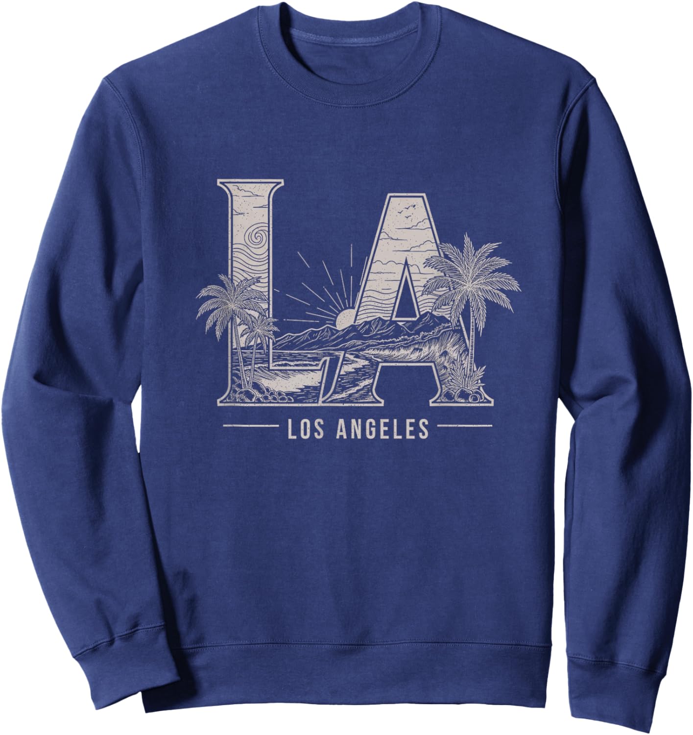 Los Angeles California Art LA Design Sweatshirt - Sweatshirt | Navy