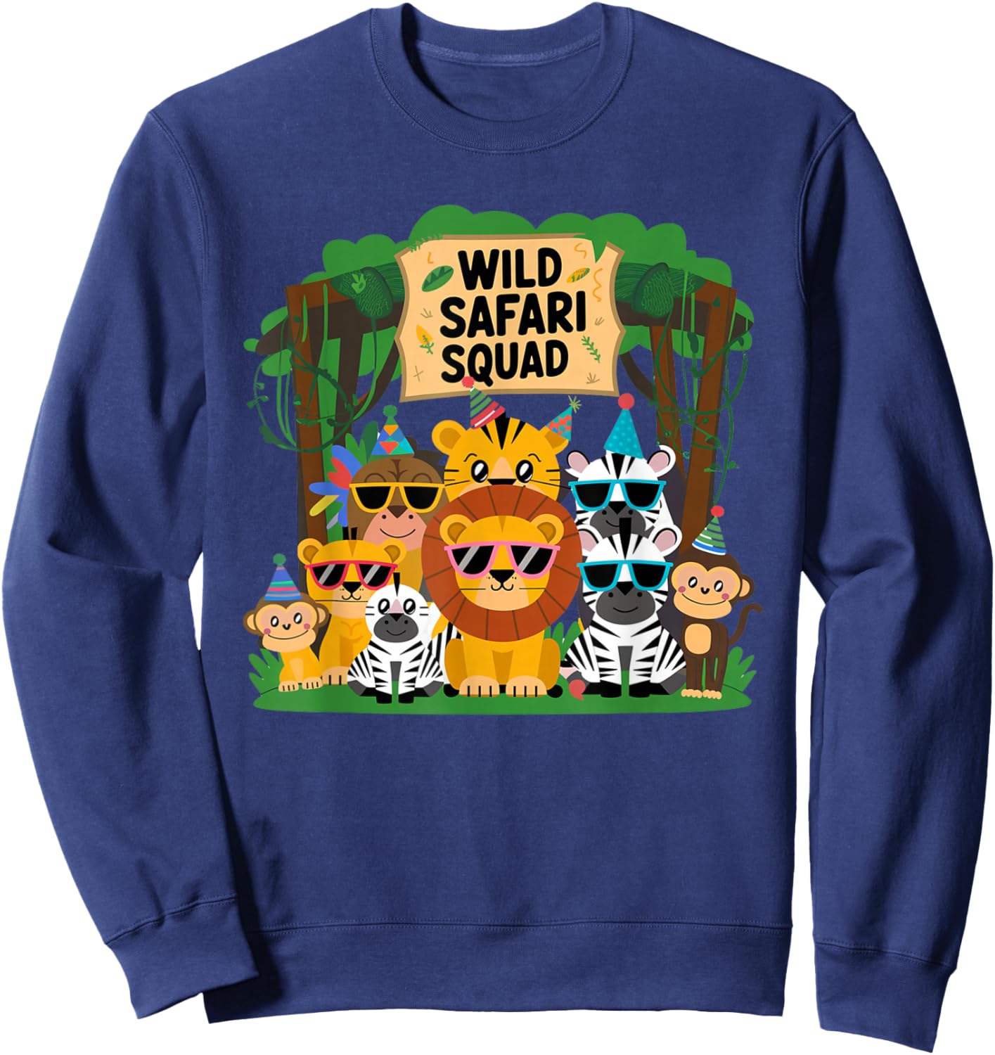 Safari Squad Party for Kids Birthday Sweatshirt - Sweatshirt | Navy