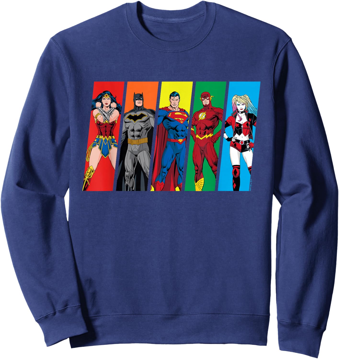 DC Originals Pride Harley Quinn Wonder Woman Batman Flash Sweatshirt - Sweatshirt | Navy