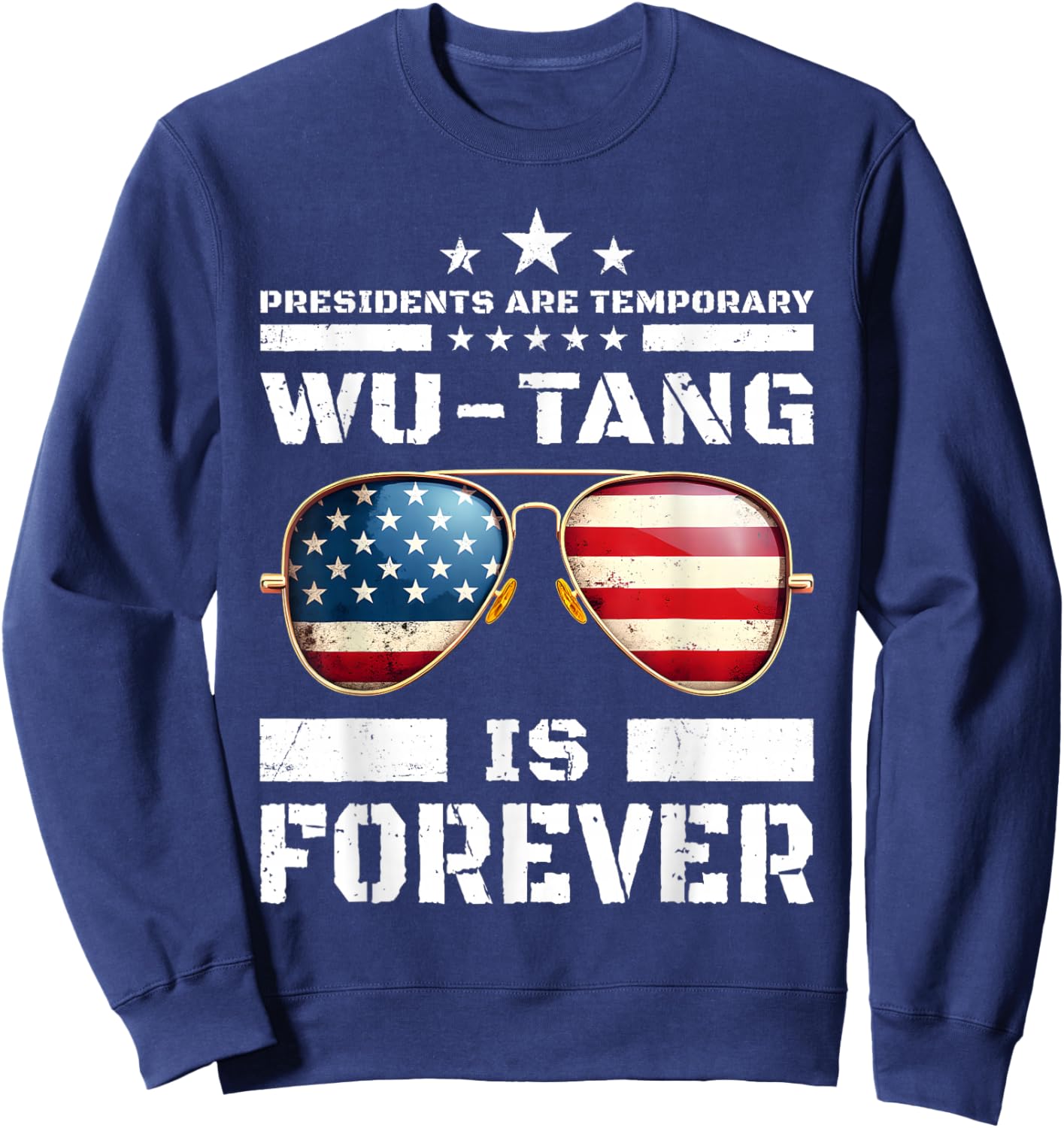 Funny Forever Presidents are Temporary 2024 Sweatshirt - Sweatshirt | Navy