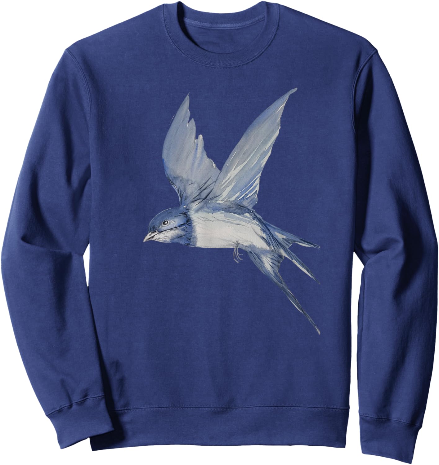 Swallow Bird Watercolor Design Sweatshirt - Sweatshirt | Navy
