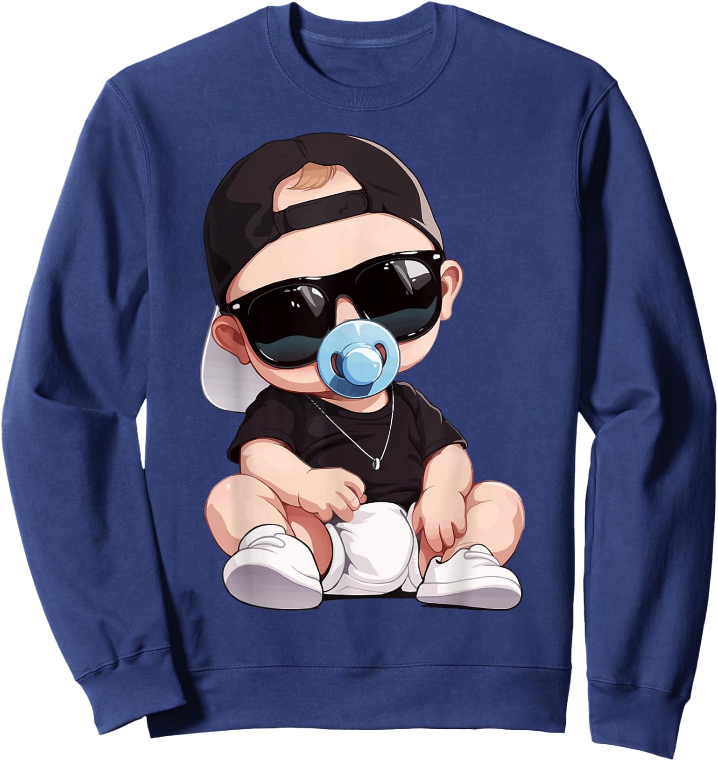 Baby Birthday Party Gift Boy Girl Toddler Like A Boss Kids Sweatshirt - Sweatshirt | Navy
