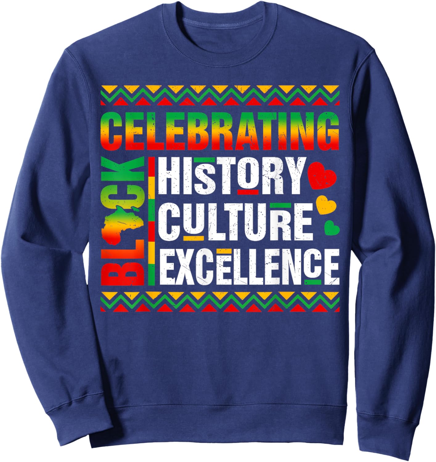 Celebrating Black History Month Afro African Men Women Kid Sweatshirt - Sweatshirt | Navy