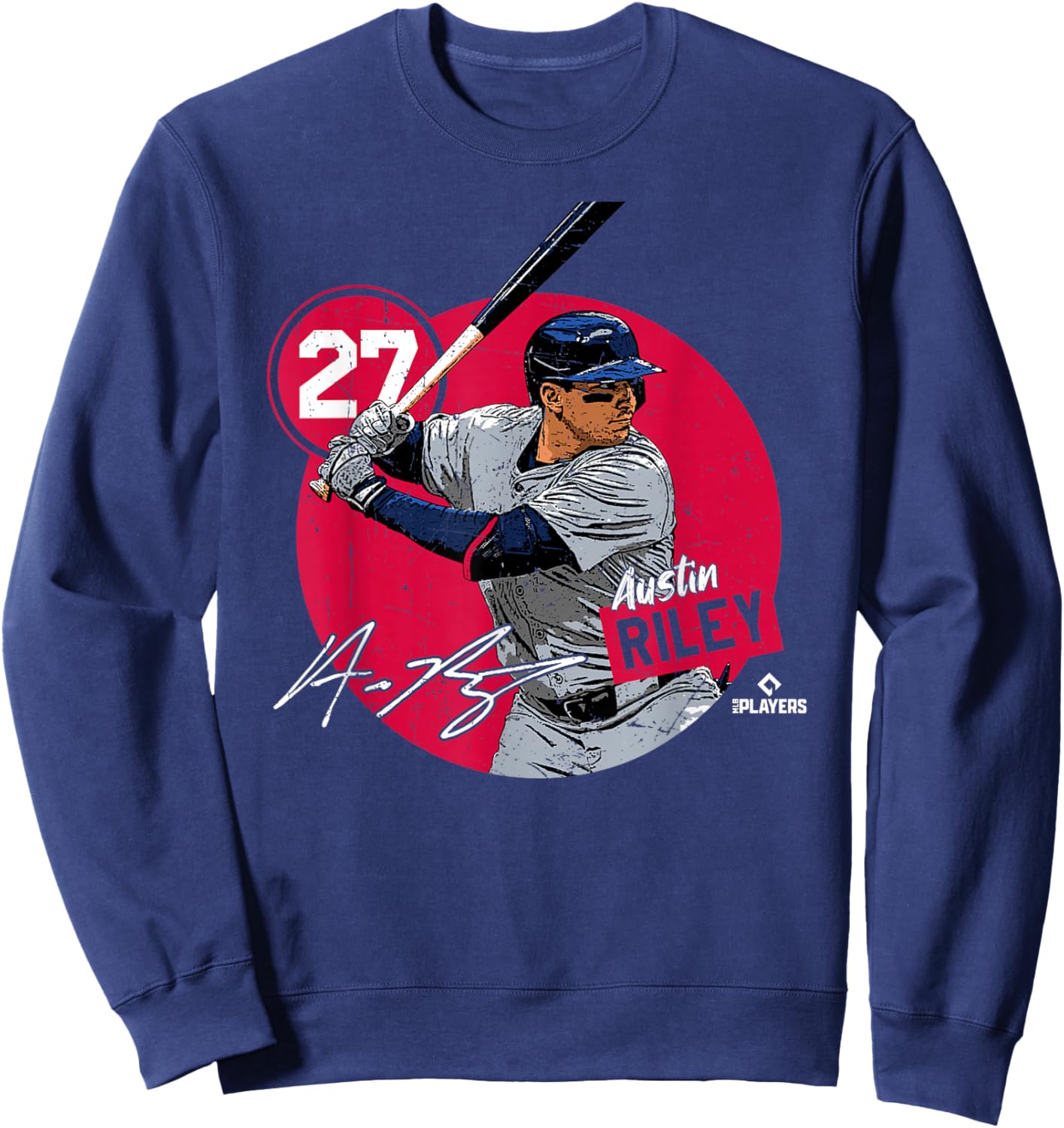 Austin Riley | Atlanta Baseball MLB Players | MLBRIL4047 Sweatshirt - Sweatshirt | Navy