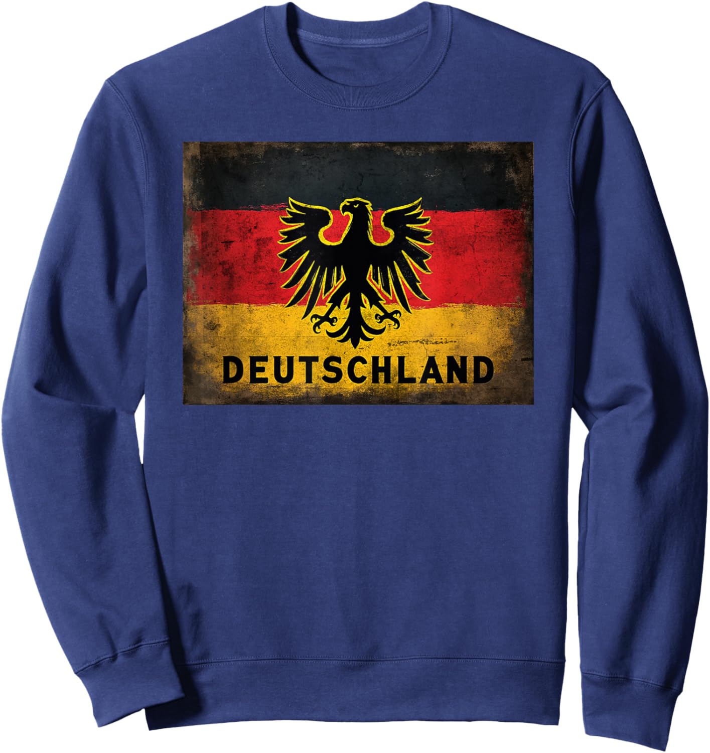 Vintage Deutschland Flag – Classic German Pride Distressed Sweatshirt - Sweatshirt | Navy