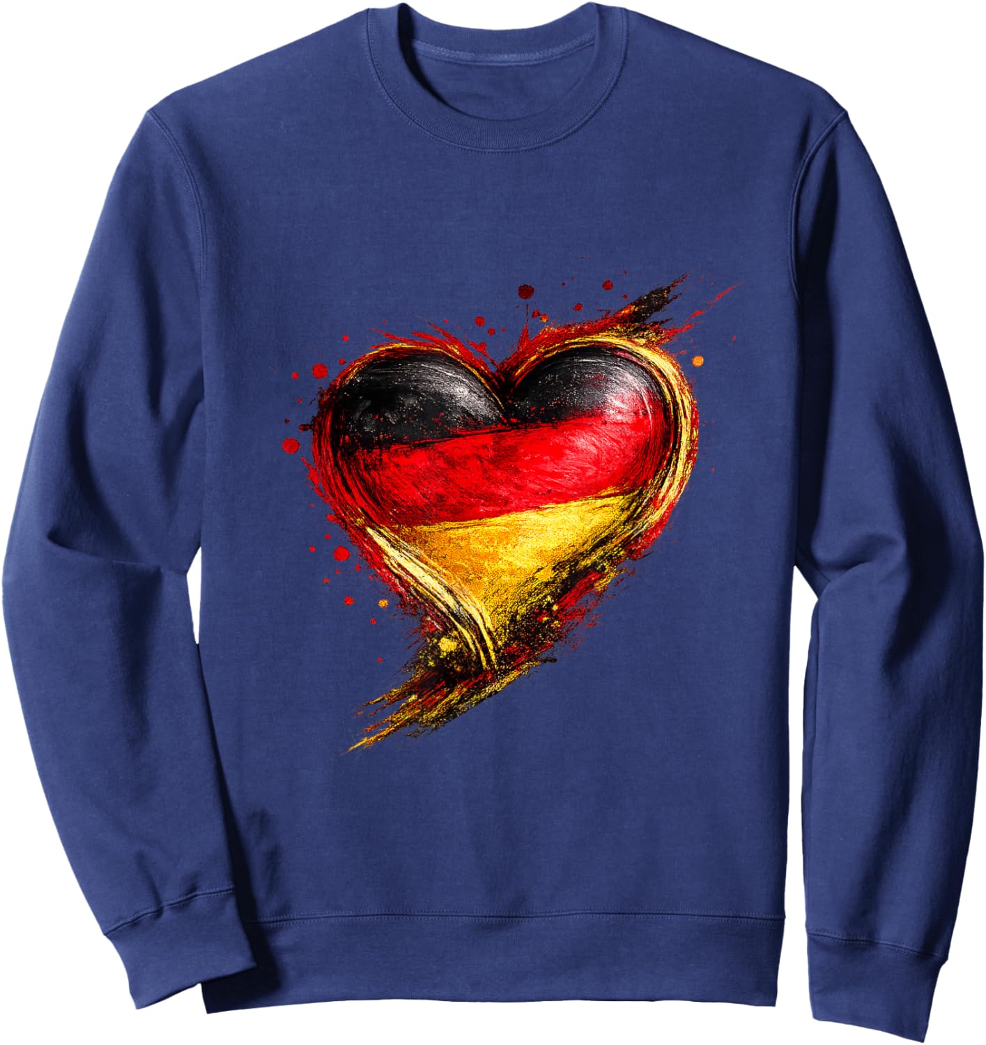 Deutschland Herz mit der Deutschen Flagge Germany Sweatshirt - Sweatshirt | Navy