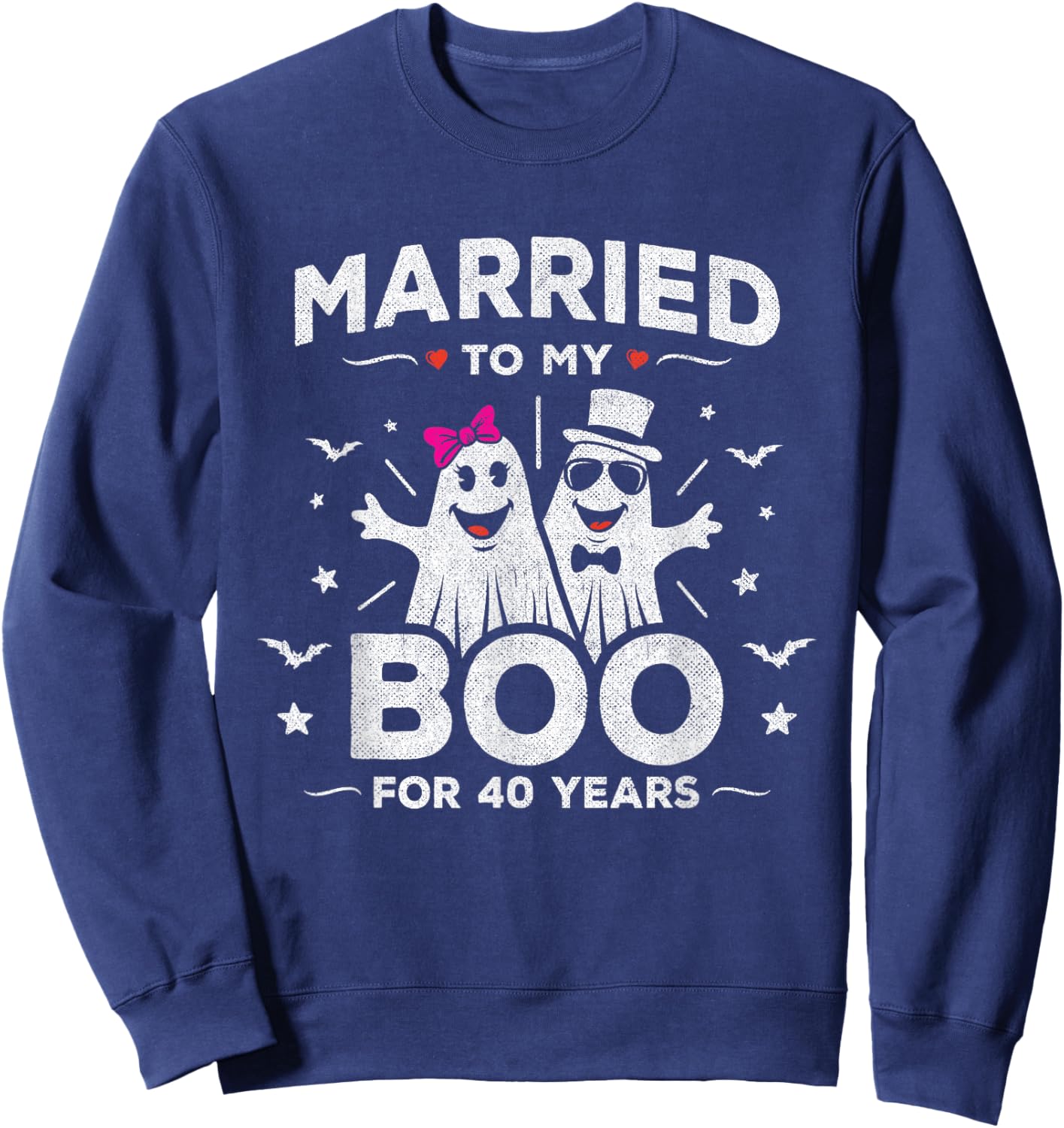 40th Wedding Anniversary October Wedding - 40th Anniversary Sweatshirt - Sweatshirt | Navy