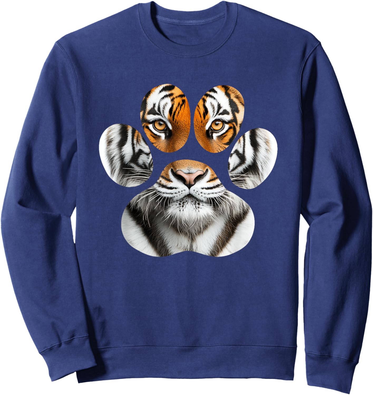 Tiger Eyes Paw Tiger Sweatshirt - Sweatshirt | Navy