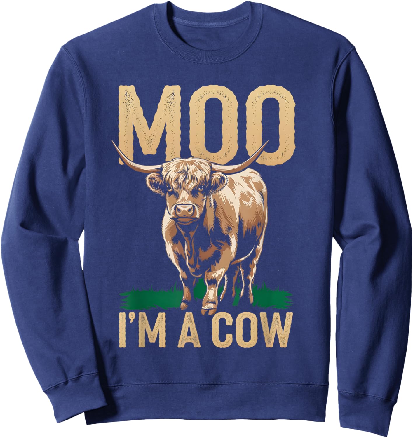 Moo I'm A Cow Cow Costume Men Kids Sweatshirt - Sweatshirt | Navy