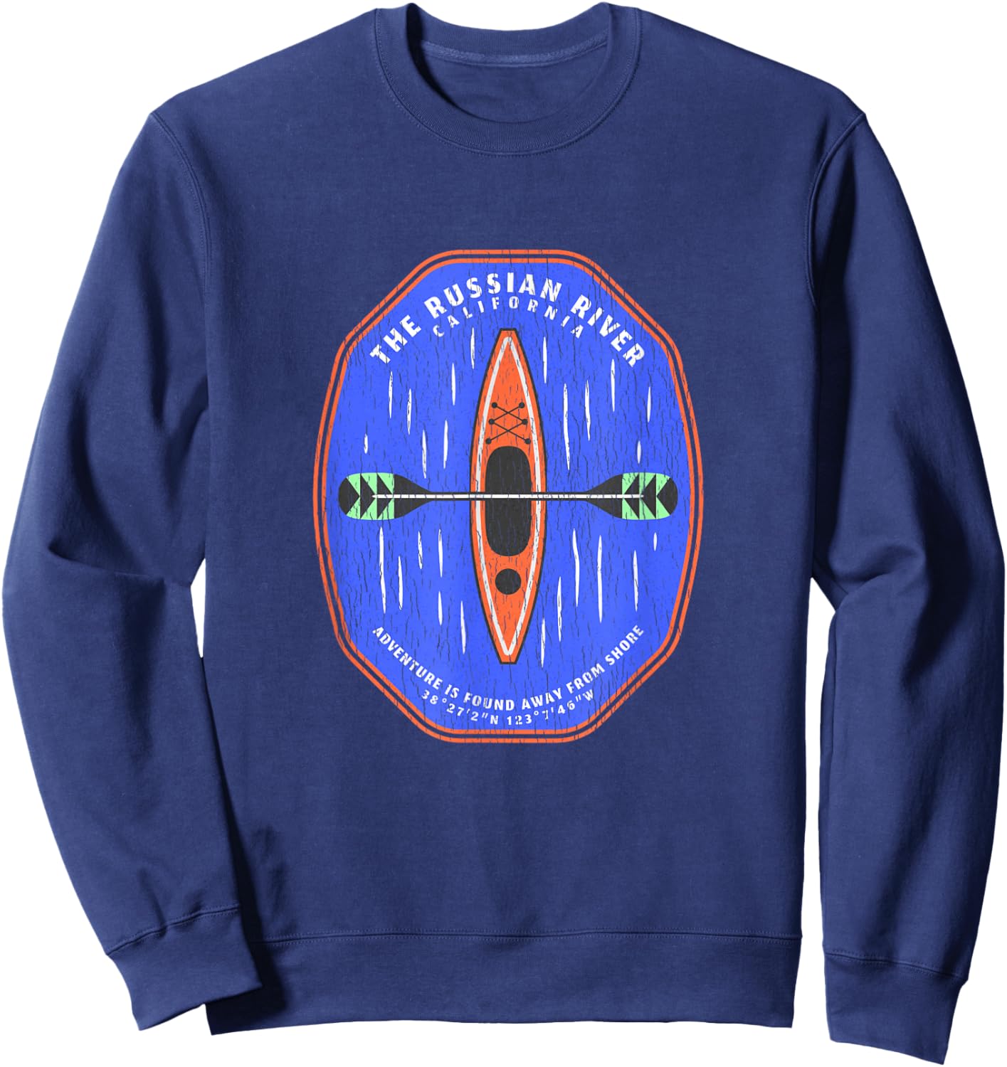 Russian River California Kayaking Souvenir Russian River Sweatshirt - Sweatshirt | Navy