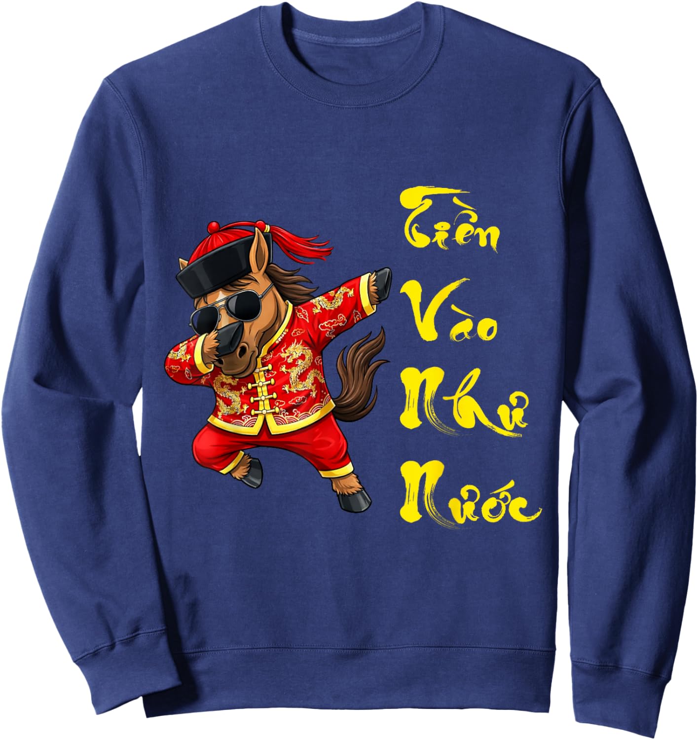 Tet Decoration 2026 New Year Lunar Vietnamese Year Horse Sweatshirt - Sweatshirt | Navy