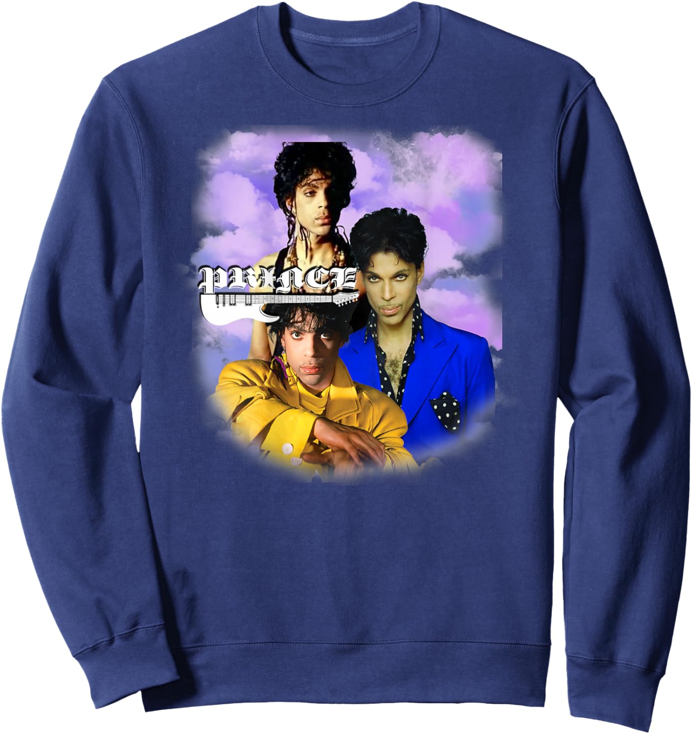 Prince_Purple Rain_073_Back Printed Sweatshirt - Sweatshirt | Navy