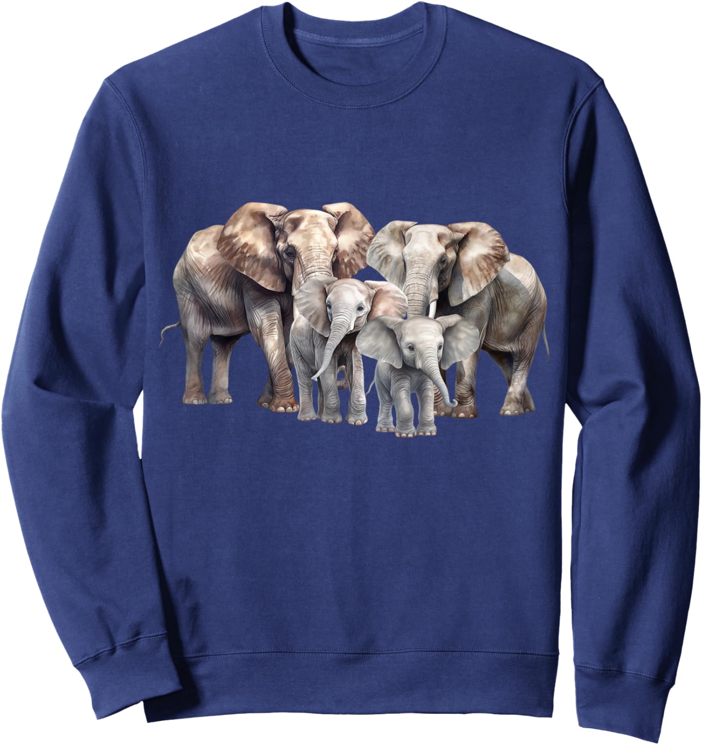 Elephant Family Elephant Women Kids Boys Girls Sweatshirt - Sweatshirt | Navy