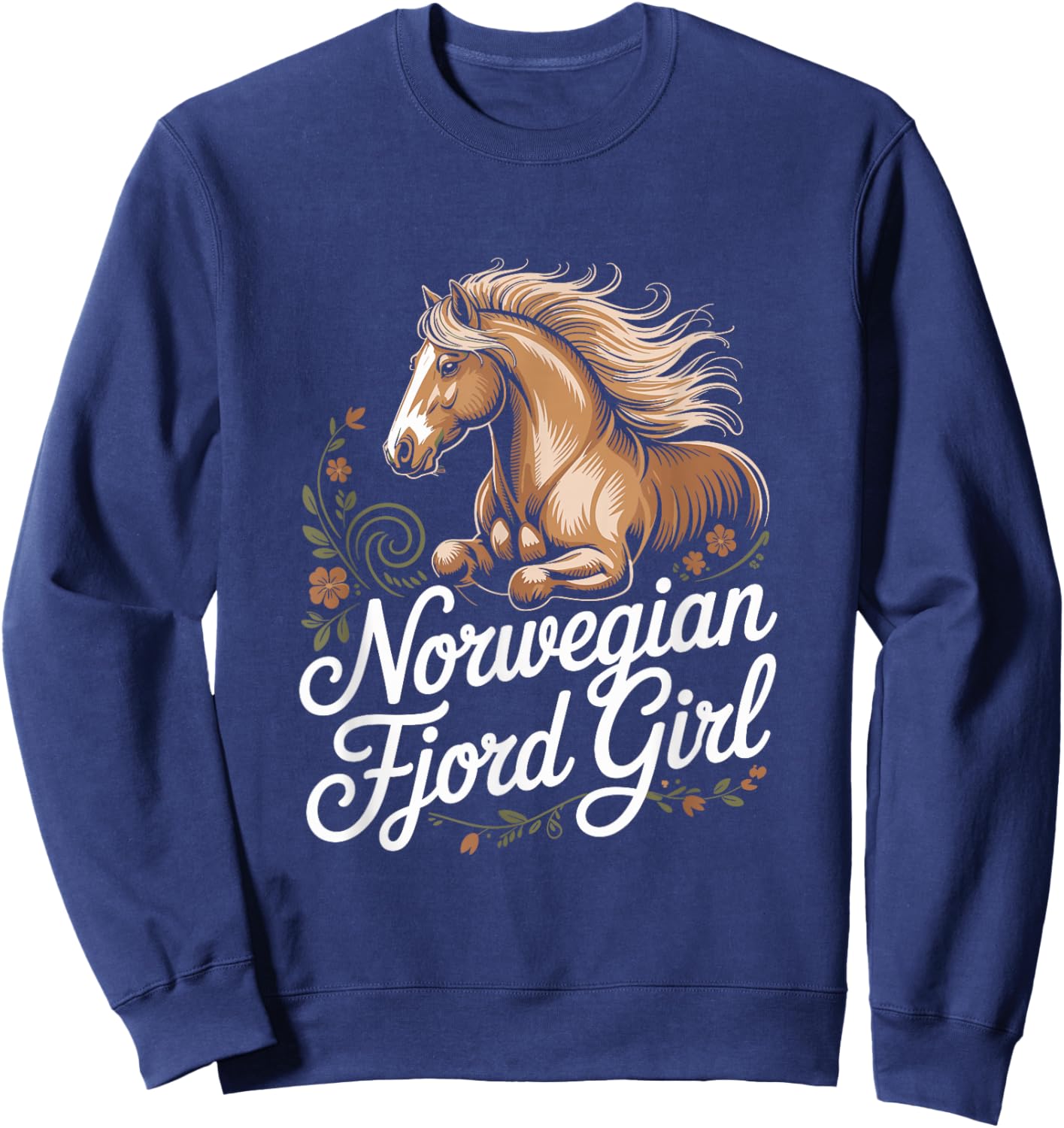 Horse Norwegian Fjord Girl Sweatshirt - Sweatshirt | Navy