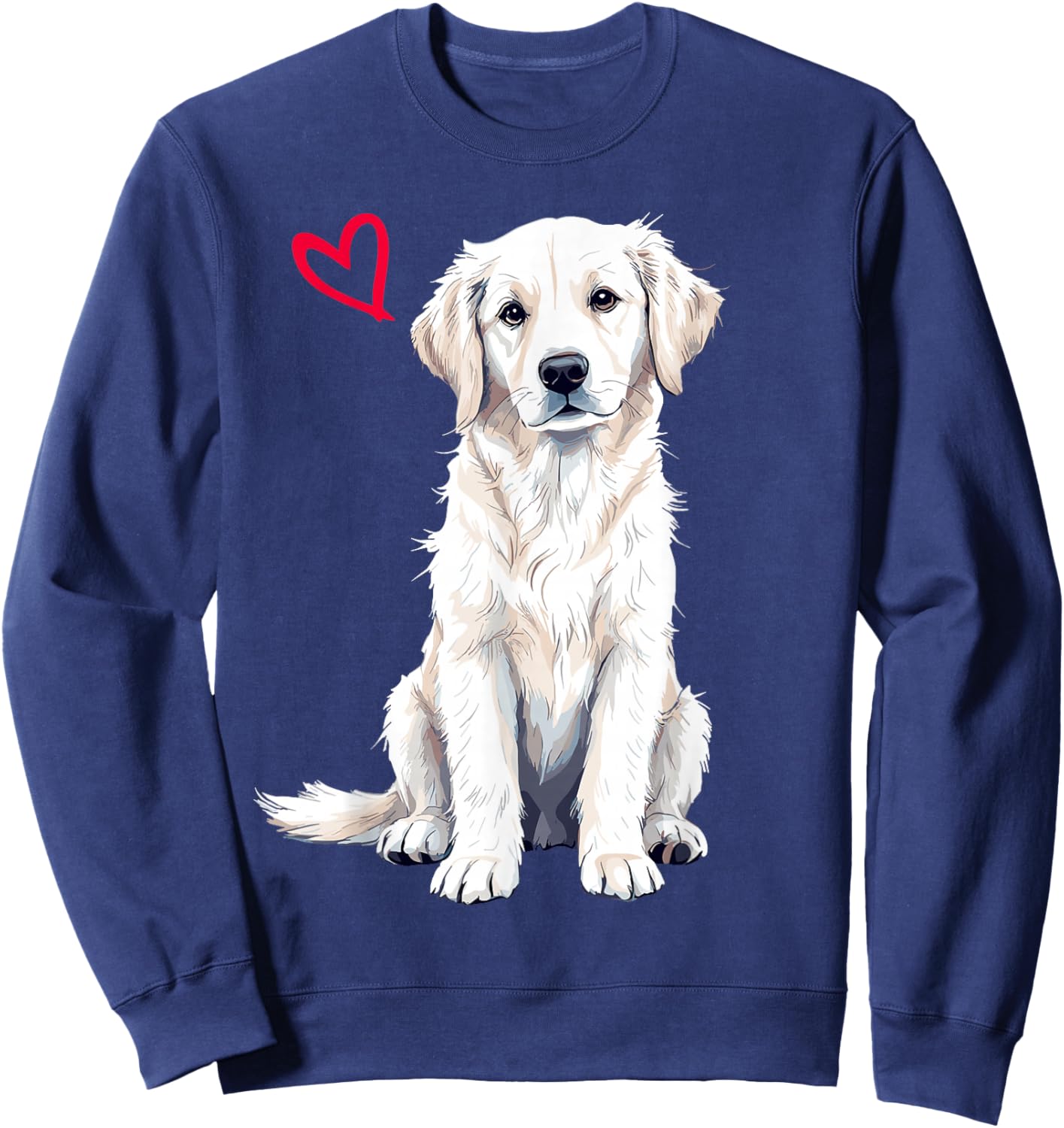 White English Cream Golden Retriever Sweatshirt - Sweatshirt | Navy