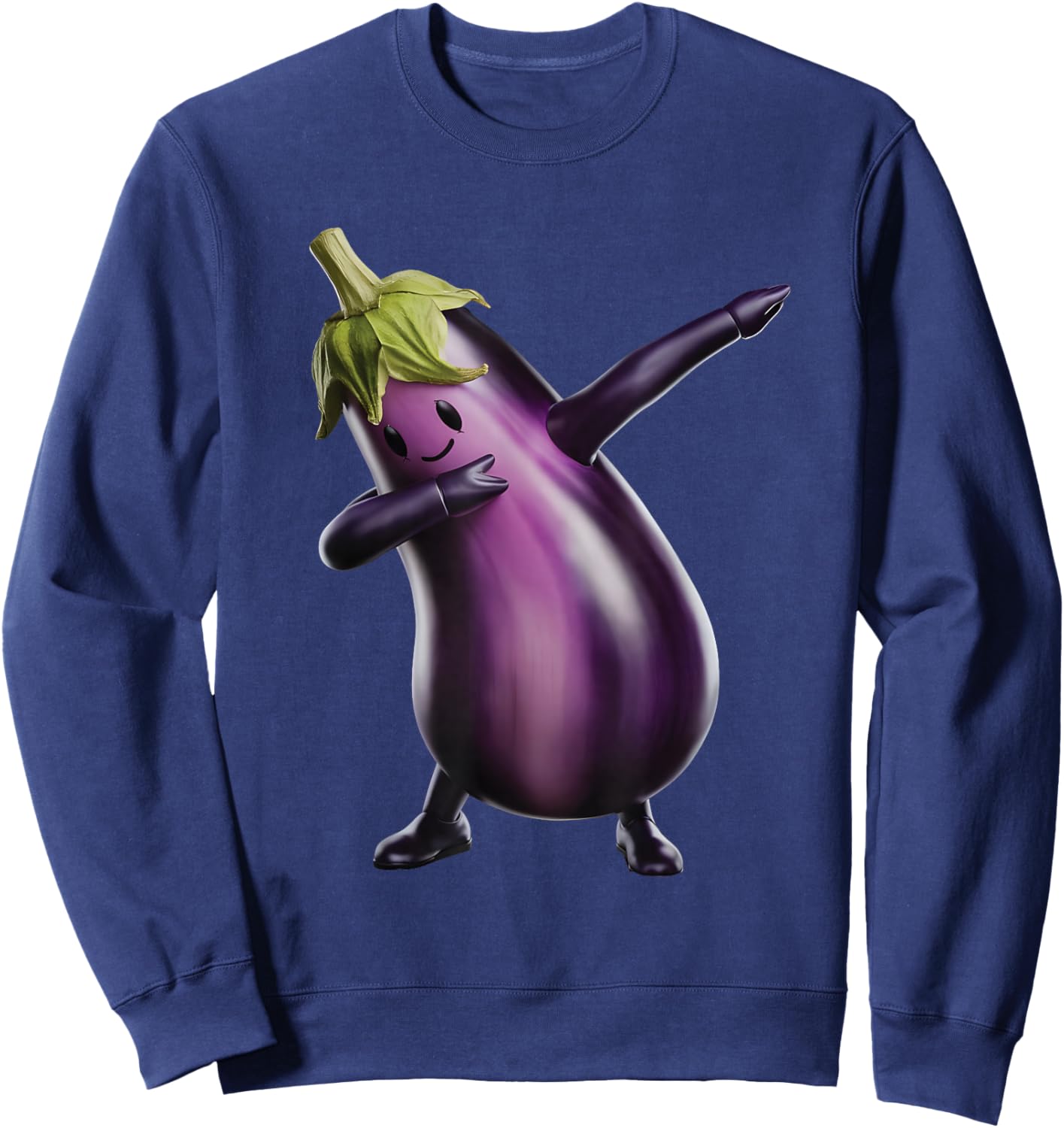 Eggplant Dabbing Sweatshirt - Sweatshirt | Navy