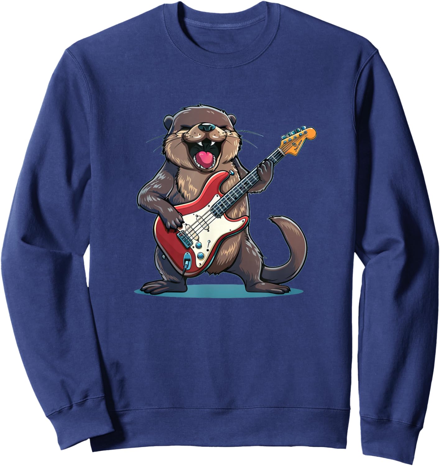 Cute rocking Otter Costume for Adults and Kids Sweatshirt - Sweatshirt | Navy