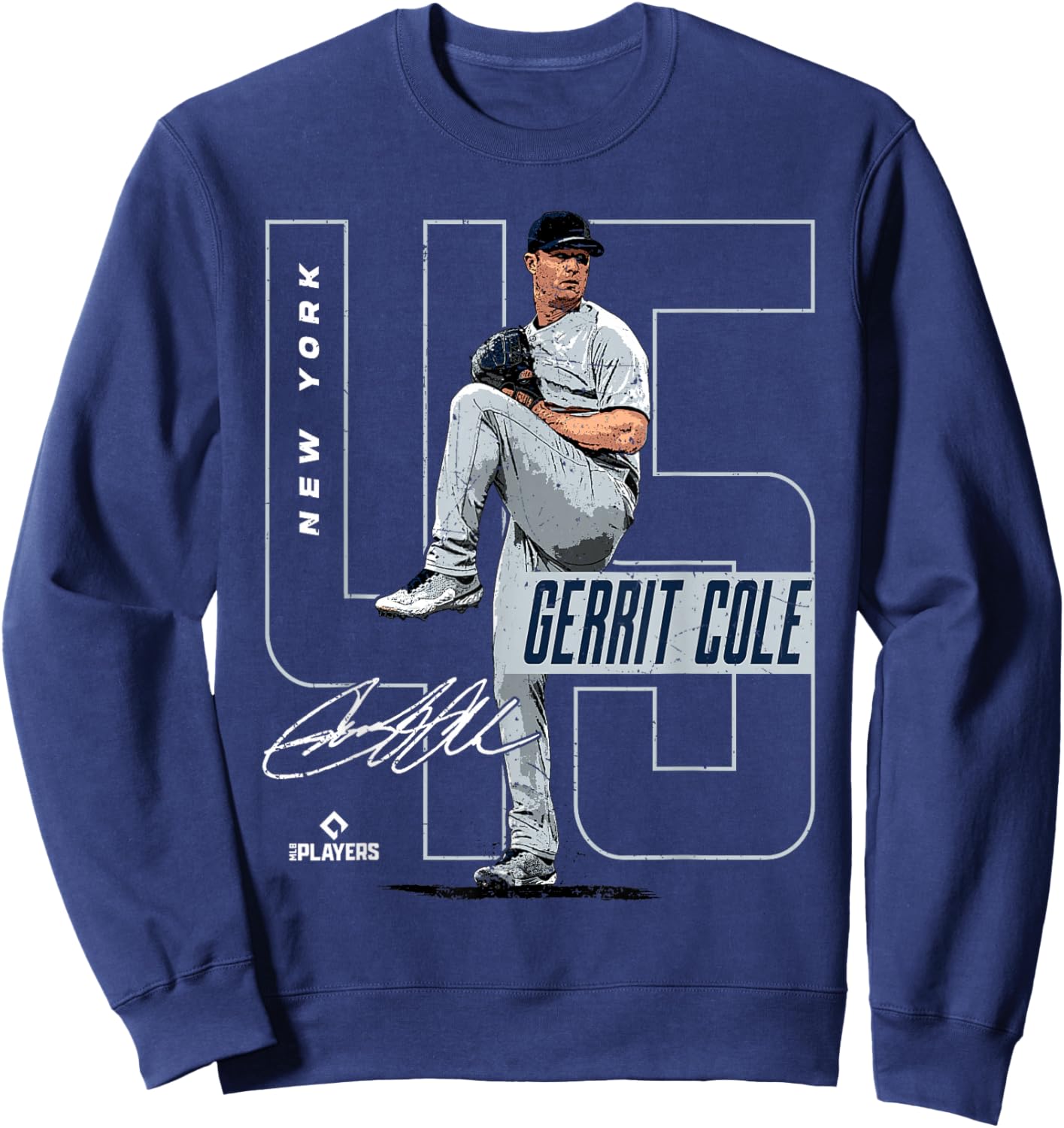Gerrit Cole | New York Baseball MLB Players | MLBCOL4058 Sweatshirt - Sweatshirt | Navy