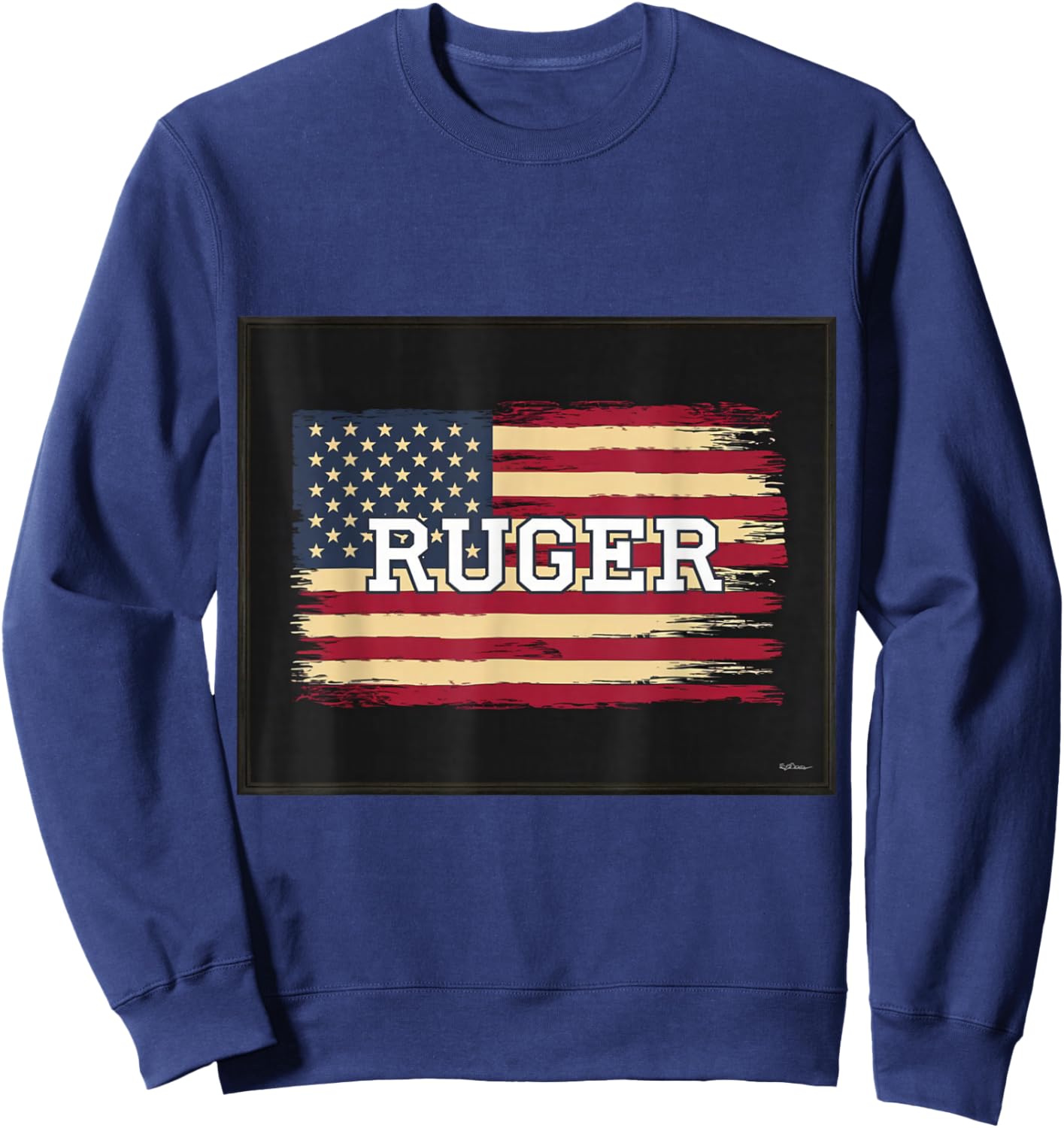Ruger Family American Flag Sweatshirt - Sweatshirt | Navy