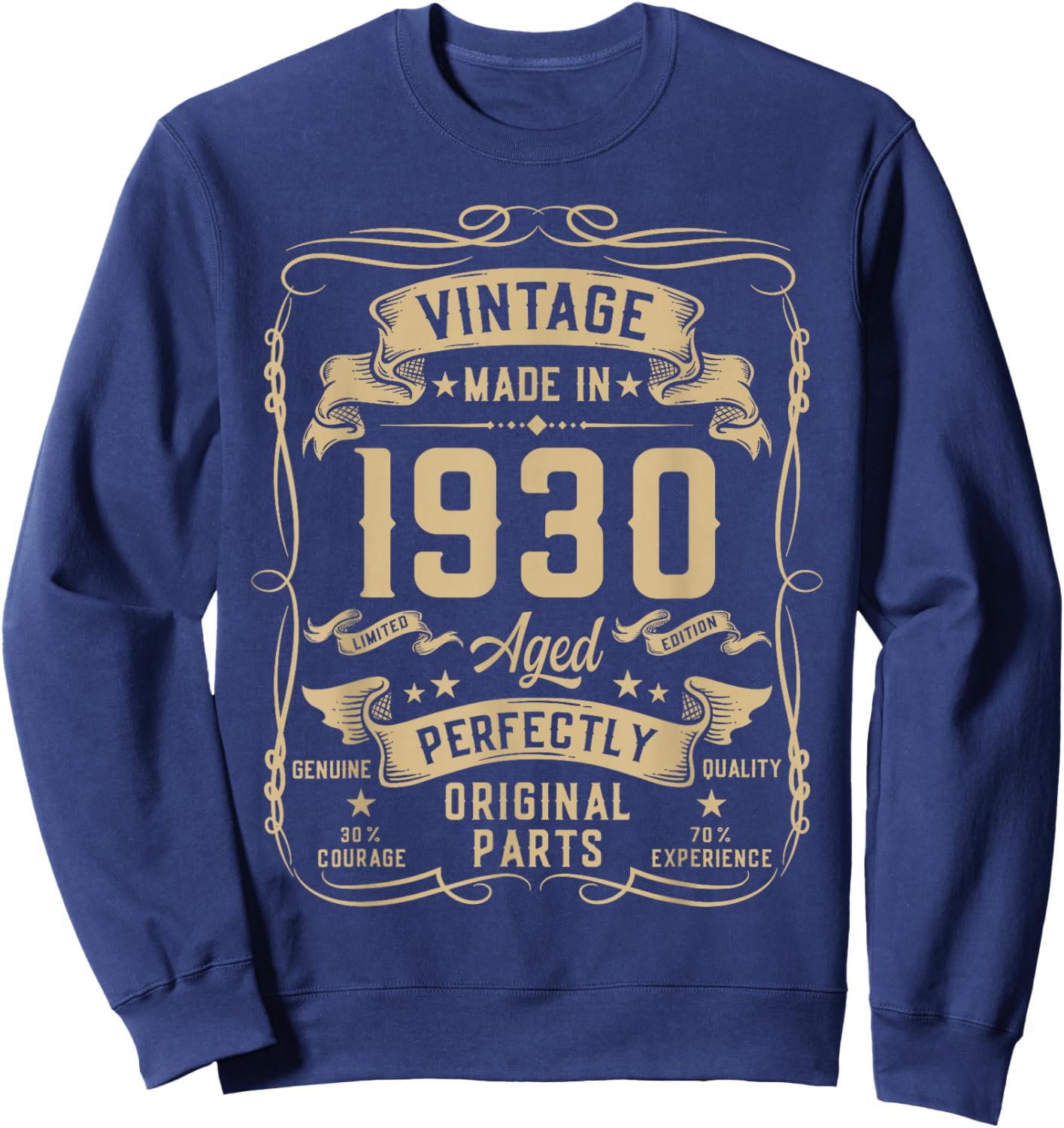 Vintage 1930 96yr 96th Birthday Gifts 96 Years Old Sweatshirt - Sweatshirt | Navy