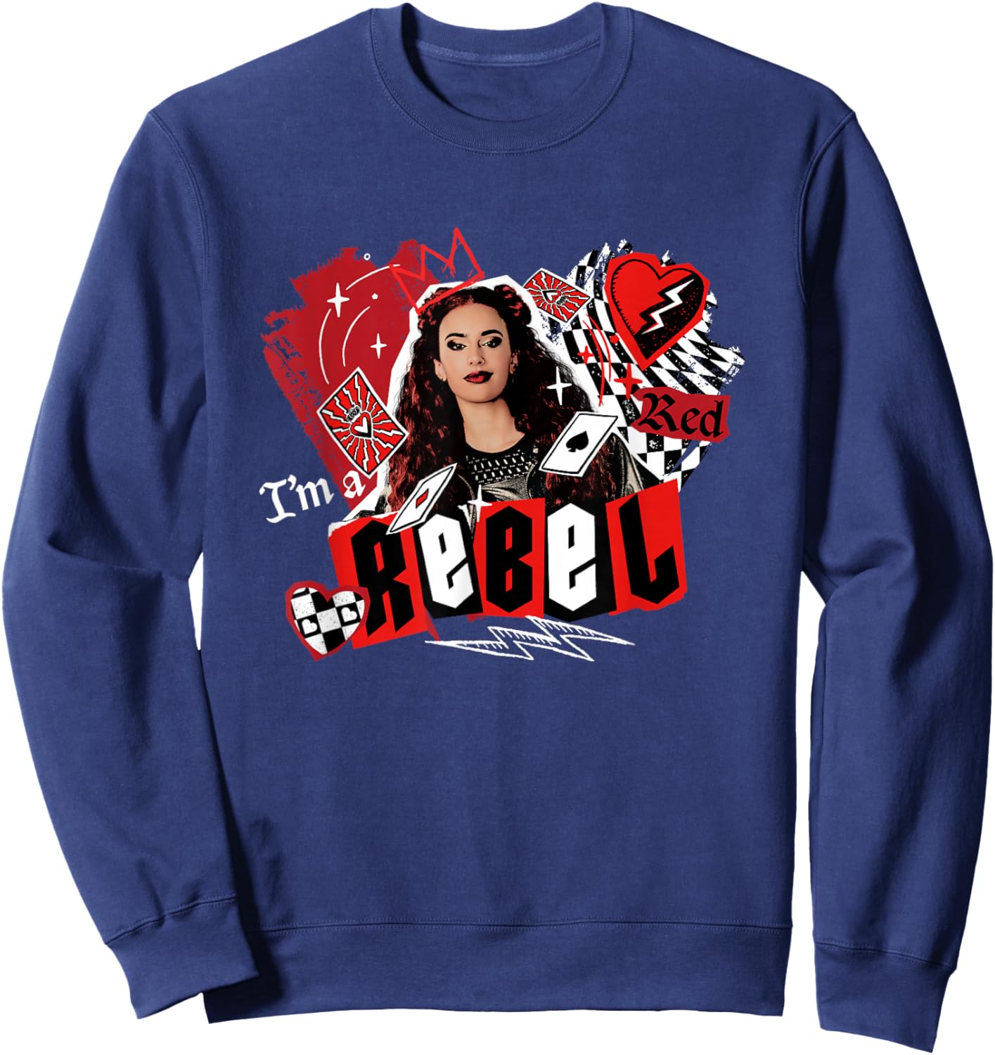 Disney Descendants: The Rise Of Red I'm A Rebel Vintage Sweatshirt - Sweatshirt | Navy