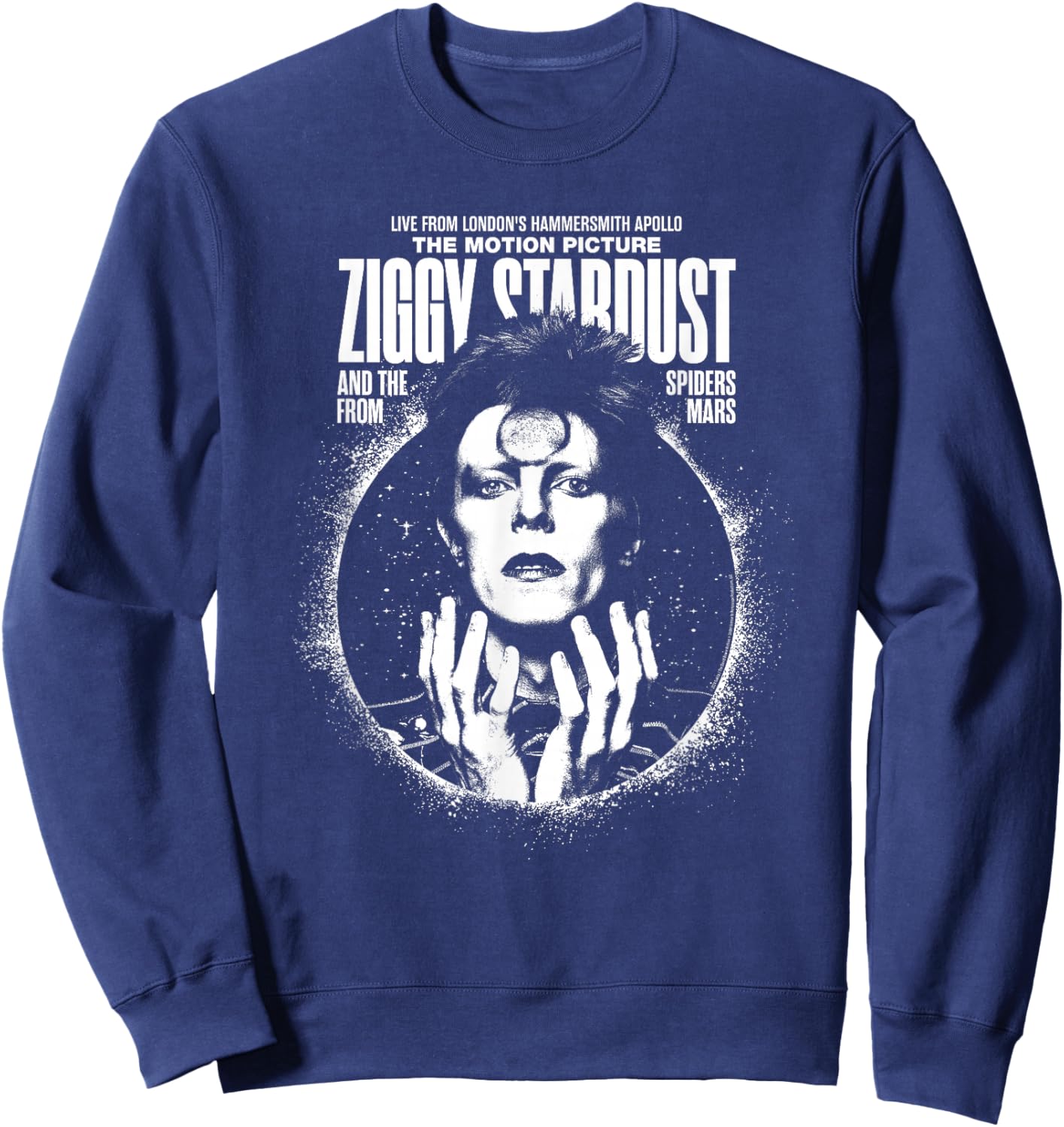 David Bowie Ziggy Stardust The Motion Picture Sukita Photo Sweatshirt - Sweatshirt | Navy