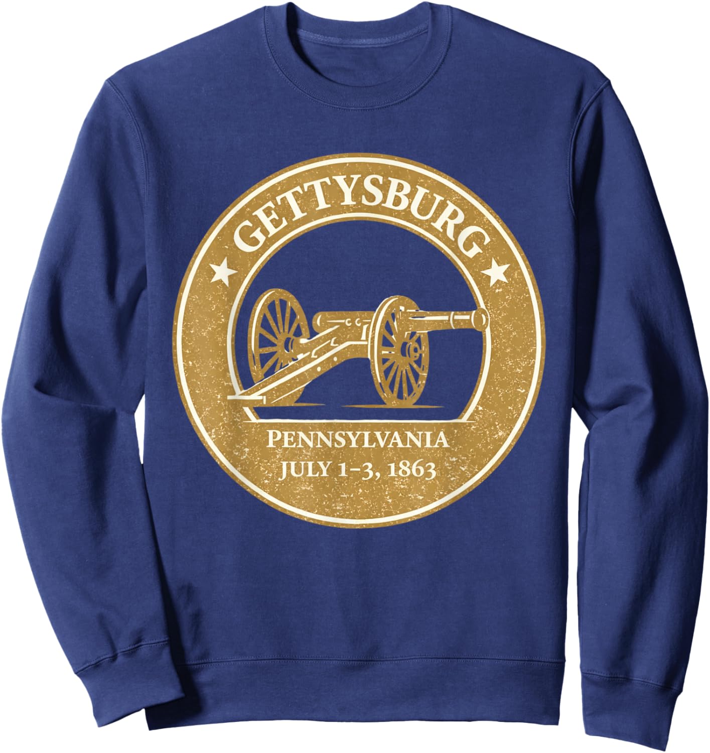 American History 1863 Gettysburg Strong Battlefields Crew Sweatshirt - Sweatshirt | Navy
