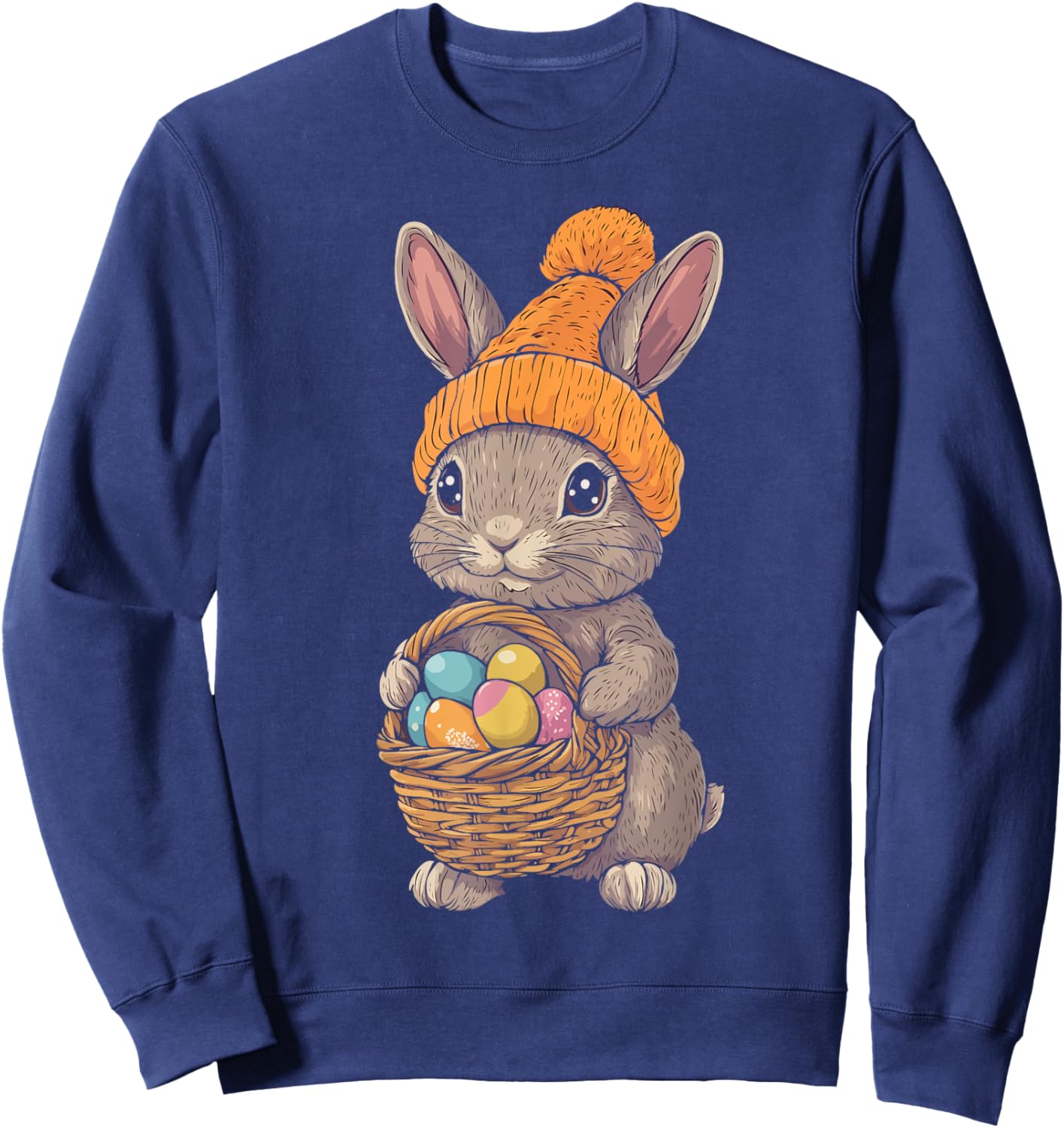 Easter Decoration Rabbit Easter Bunny Women Men Children Easter Bunny , black, S Sweatshirt - Sweatshirt | Navy