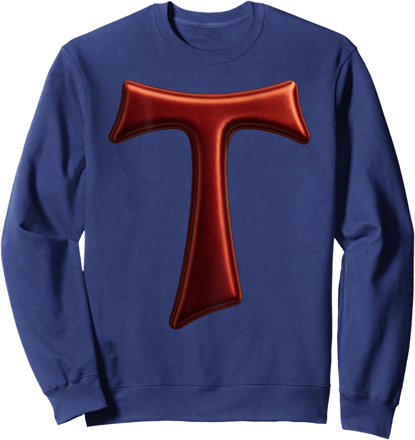 Franciscan Tau Cross - Catholic Saint Anthonys Cross Sweatshirt - Sweatshirt | Navy
