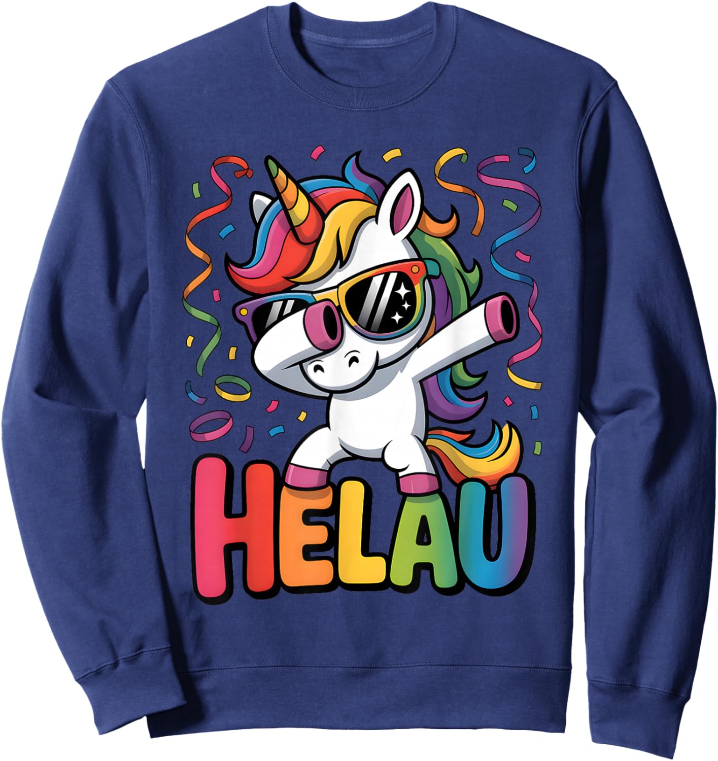 Party Unicorn Carnival Costume Carnival Costume Unicorn Helau Sweatshirt - Sweatshirt | Navy