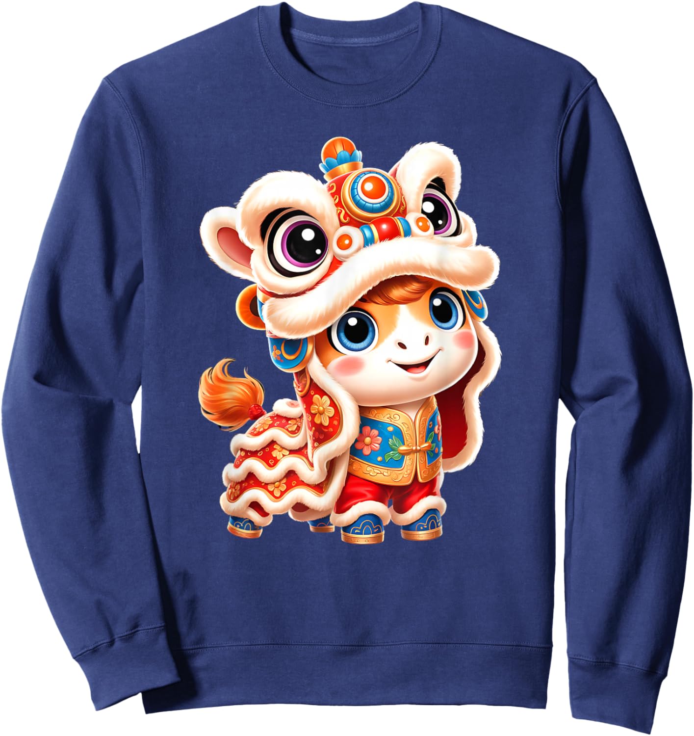 Chinese New Year Dance Costume for Horse and Lion CNY Sweatshirt - Sweatshirt | Navy