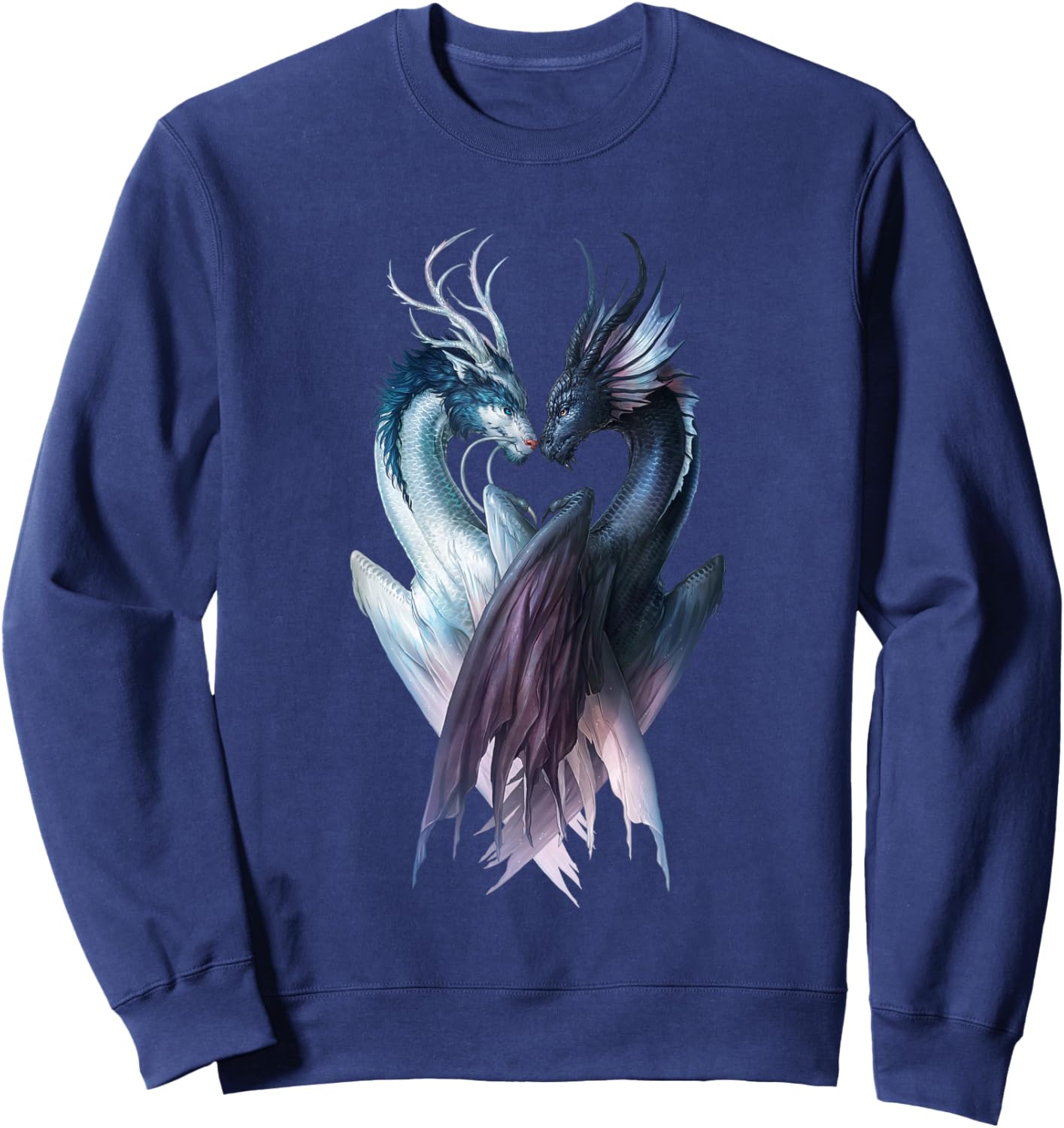 JoJoesArt, Yin Yang Dragon Dragons Sweatshirt - Sweatshirt | Navy
