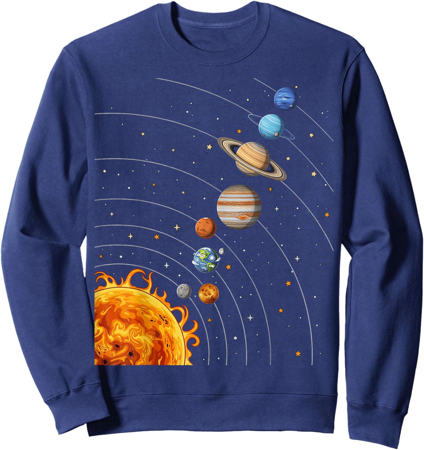 Science Space Planets Astronomy Galaxy Kids Boys Girls Sweatshirt - Sweatshirt | Navy