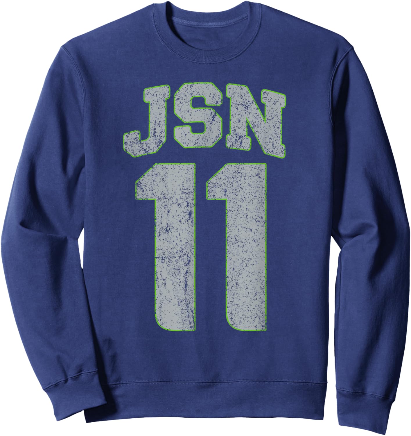 Vintage JSN 11 Distressed Sweatshirt - Sweatshirt | Navy