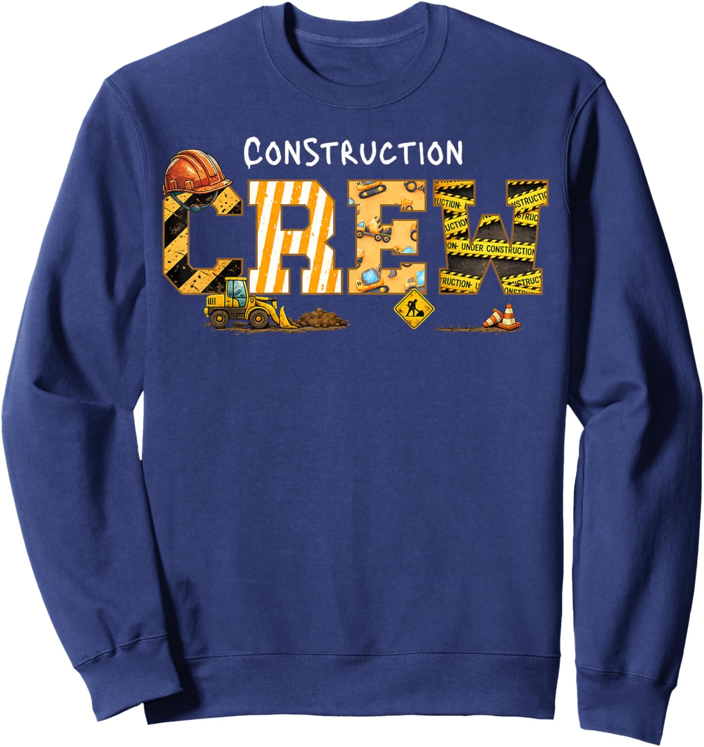 Birthday Construction Crew Sweatshirt - Sweatshirt | Navy